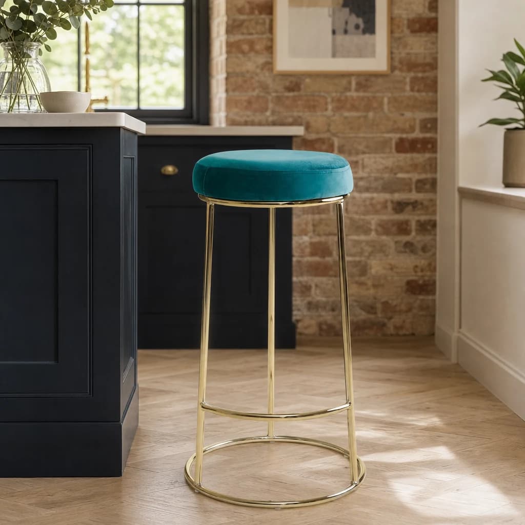 Manhattan Green Velvet Tall Bar Stool - Seating, photo 1 of 8
