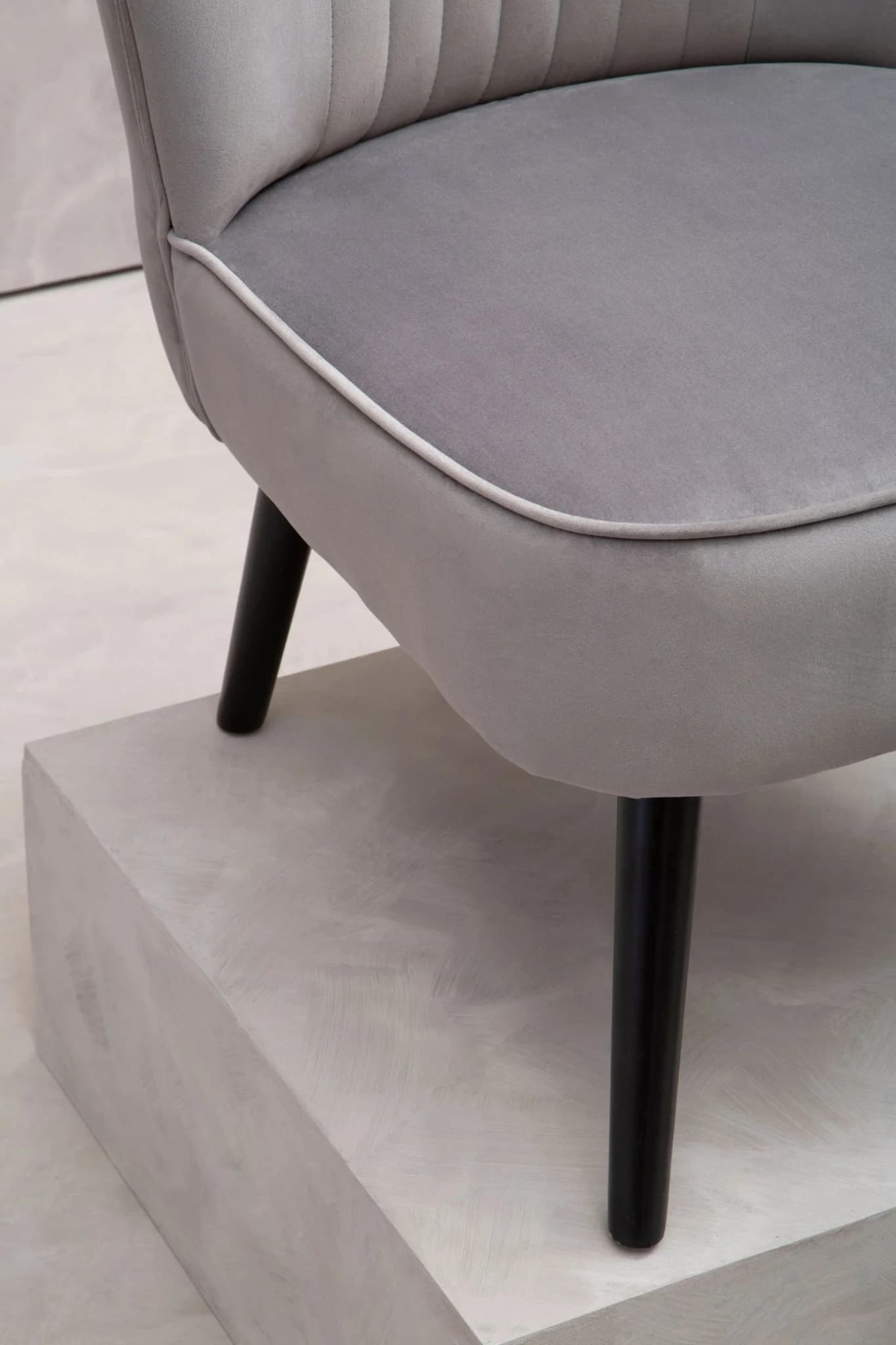 Regents Park Grey Velvet Chair - Seating, photo 2 of 8