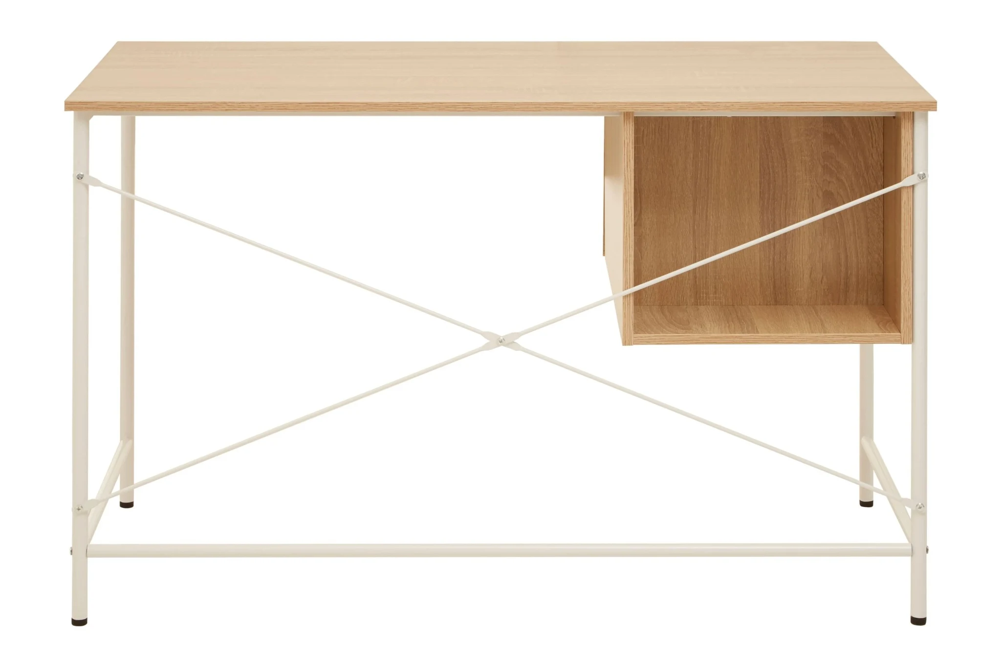 Bradbury Natural Oak Veneer Desk With Drawers - Tables, photo 3 of 8