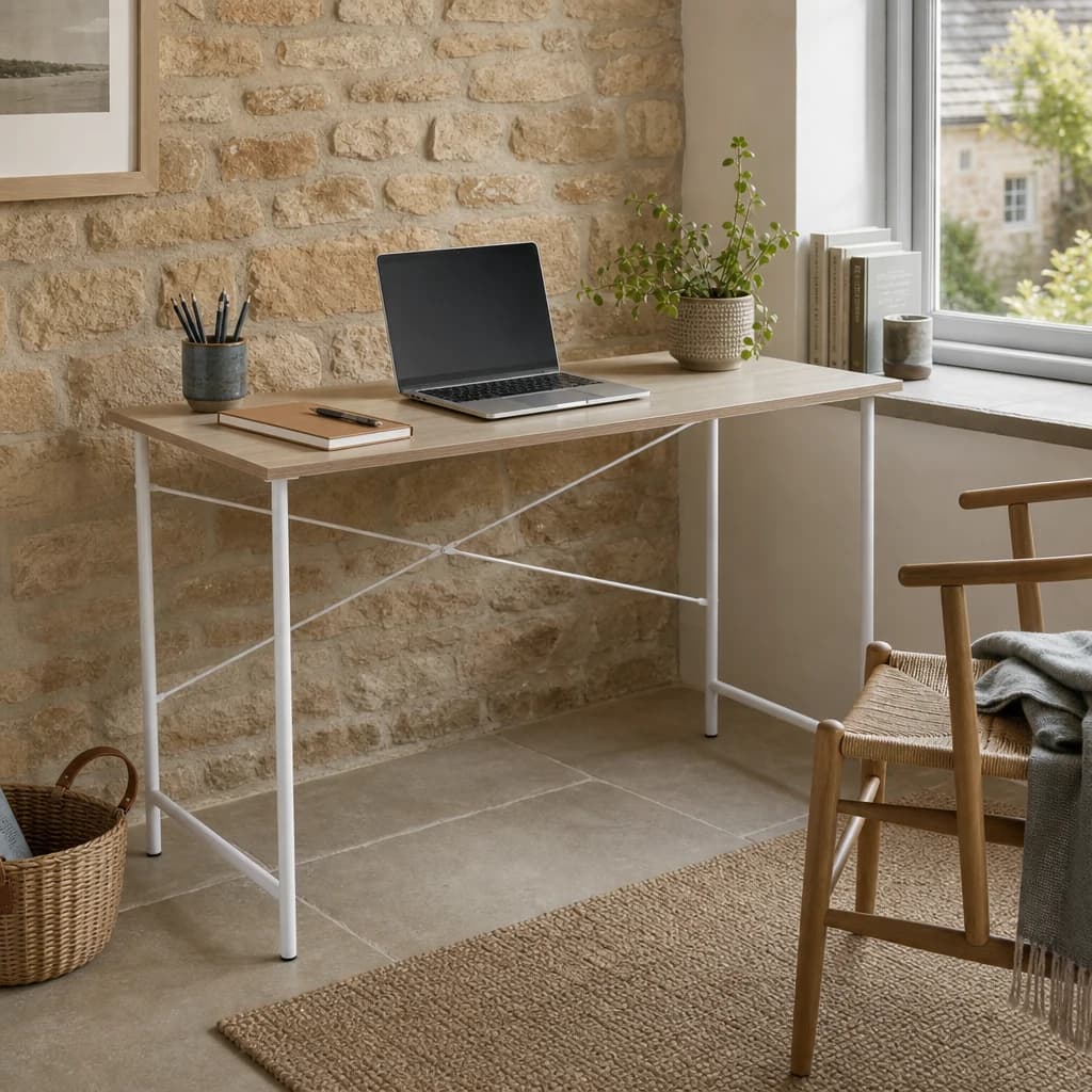 Bradbury Natural Oak Veneer Top Desk - Tables, photo 1 of 7