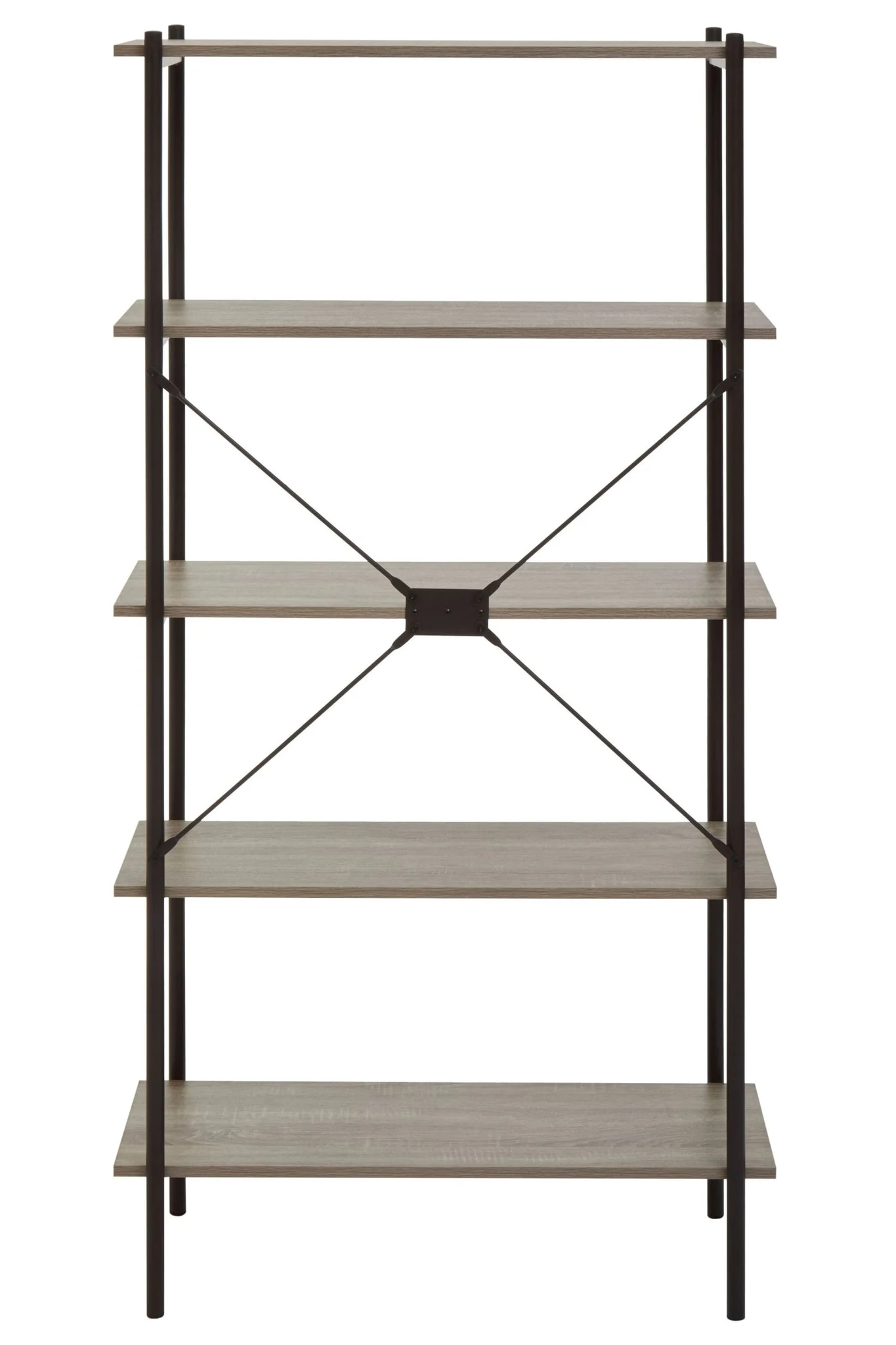 Bradbury Five Tier Grey Oak Veneer Shelf Unit - Bookcases & shelving, photo 3 of 8