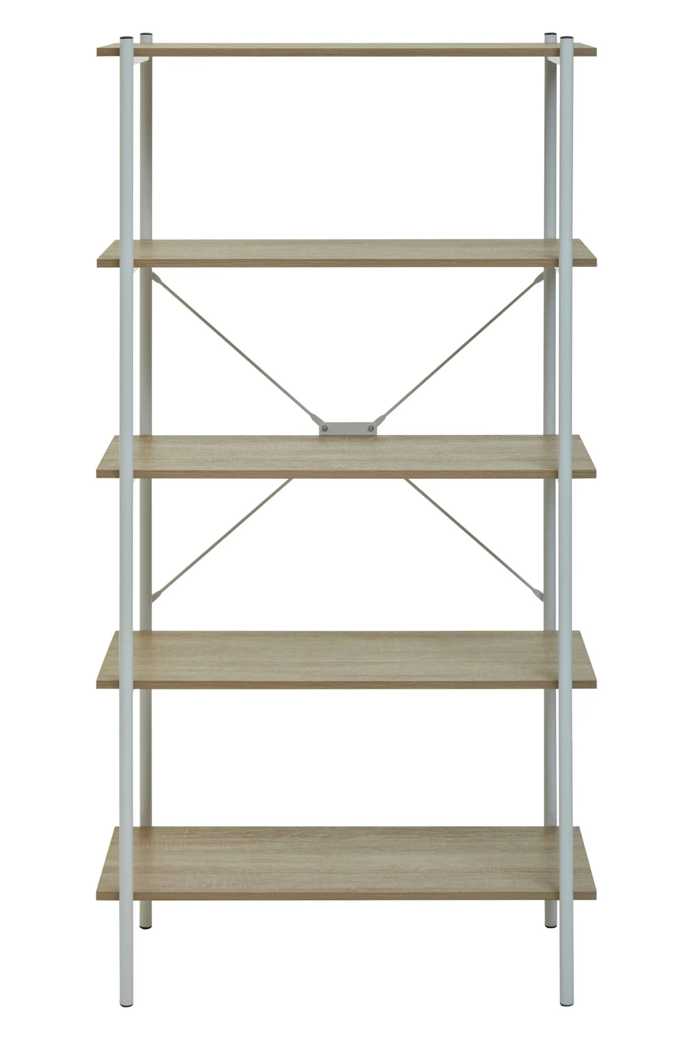 Bradbury Five Tier Natural Oak Veneer Shelf Unit - Bookcases & shelving, photo 4 of 8