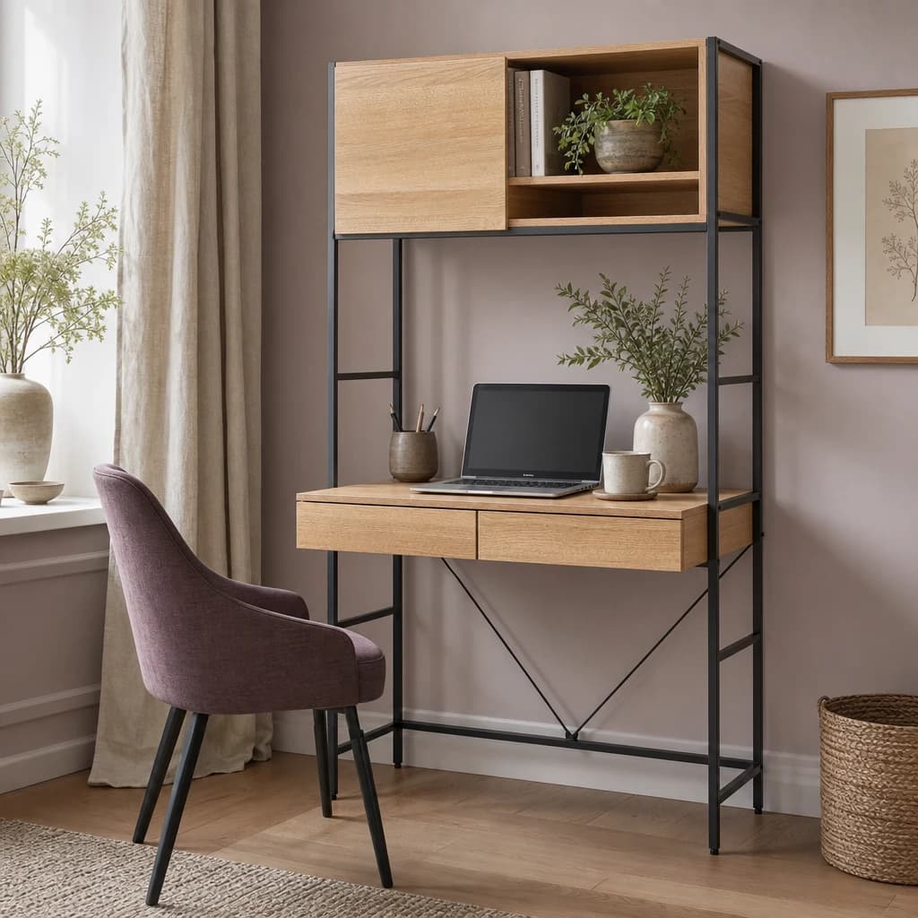 Bradbury Natural Oak Effect Desk - Tables, photo 1 of 8