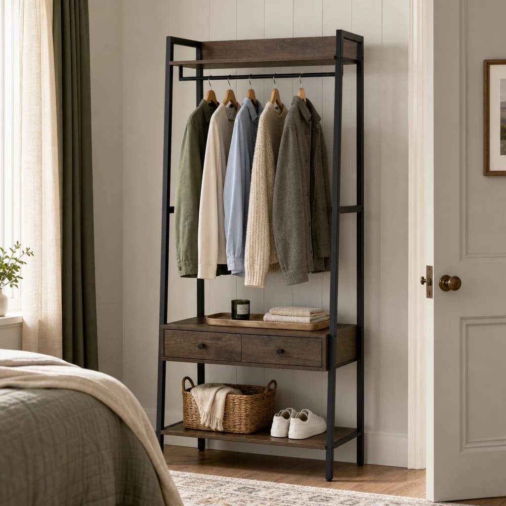 Bradbury Dark Oak Effect Open Wardrobe - Furniture, photo 1 of 8