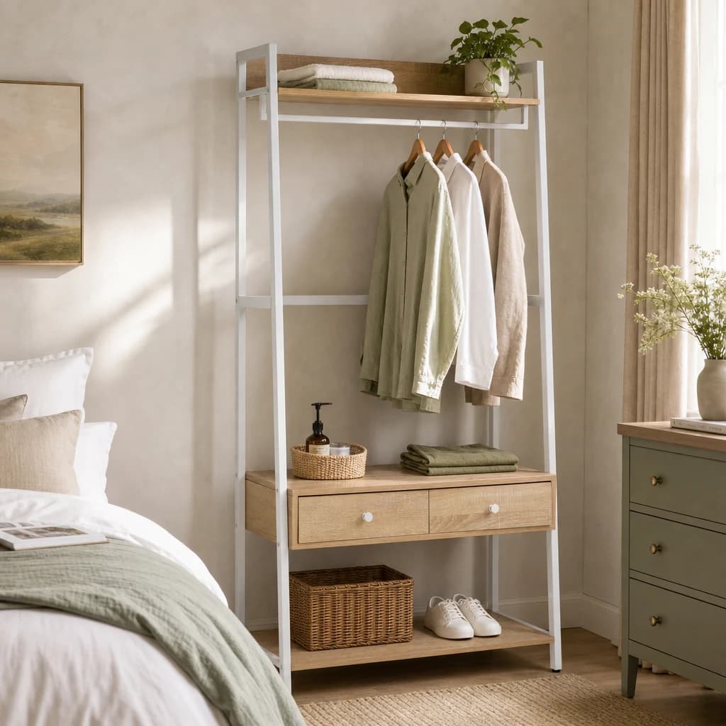 Bradbury Natural Oak Effect Open Wardrobe - Furniture, photo 1 of 8