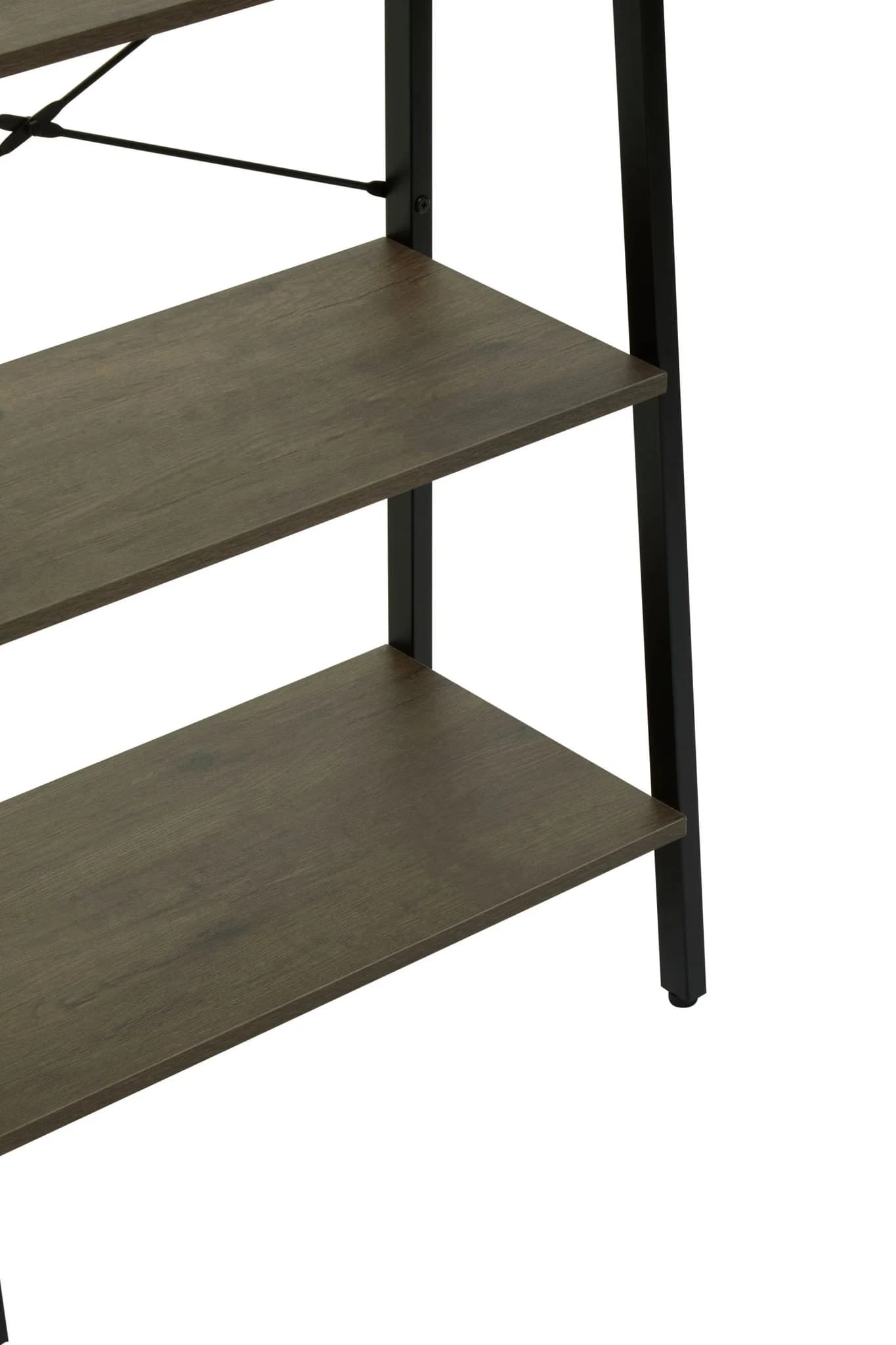 Bradbury Five Tier Dark Oak Veneer Ladder Shelf Unit - Bookcases & shelving, photo 7 of 8
