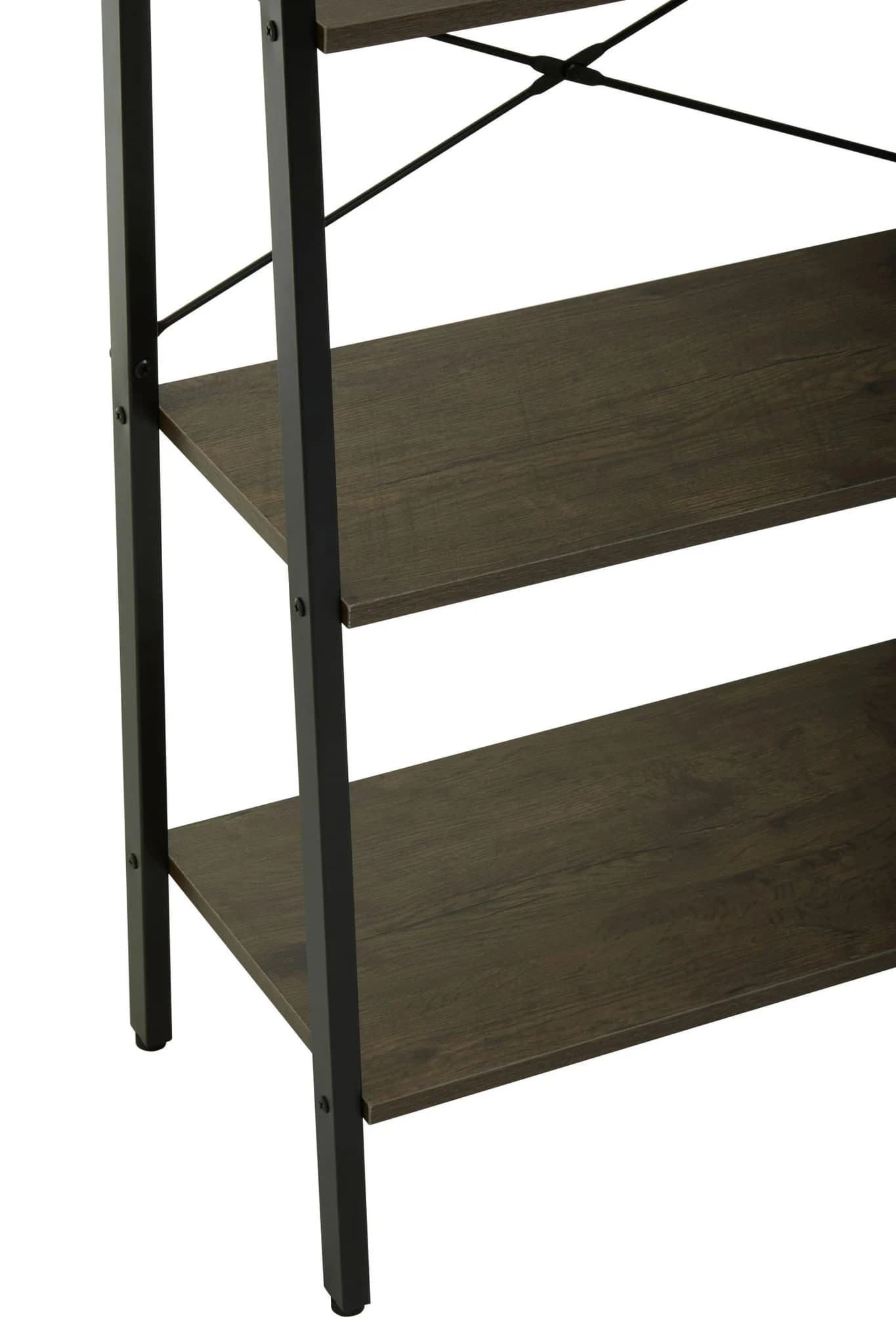 Bradbury Four Tier Dark Oak Veneer Ladder Shelf Unit - Bookcases & shelving, photo 7 of 8