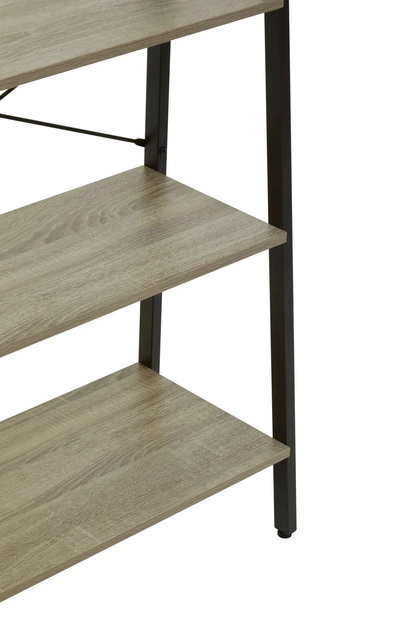 Bradbury Four Tier Grey Oak Veneer Ladder Shelf Unit - Bookcases & shelving, photo 8 of 8
