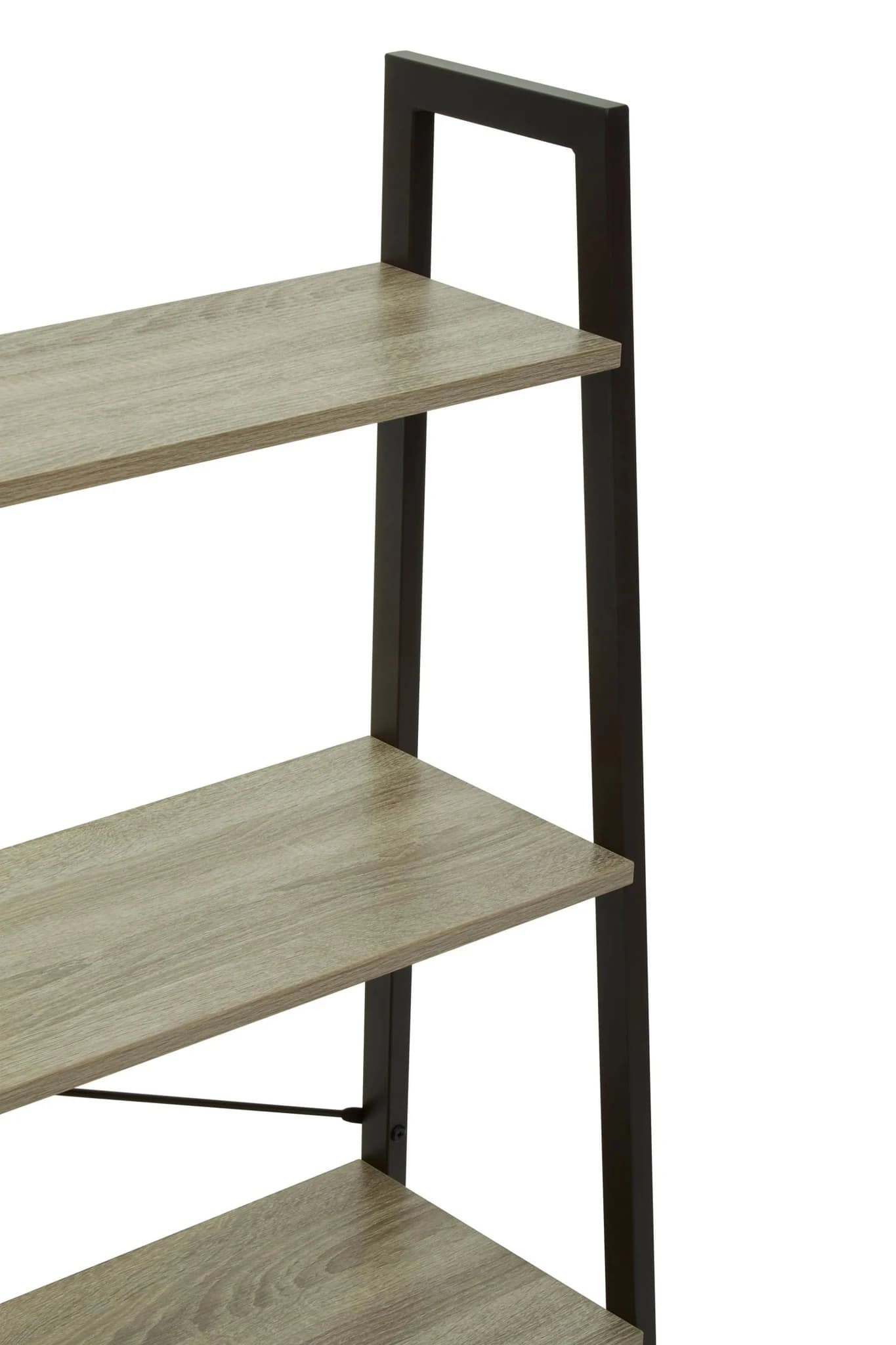 Bradbury Four Tier Grey Oak Veneer Ladder Shelf Unit - Bookcases & shelving, photo 6 of 8