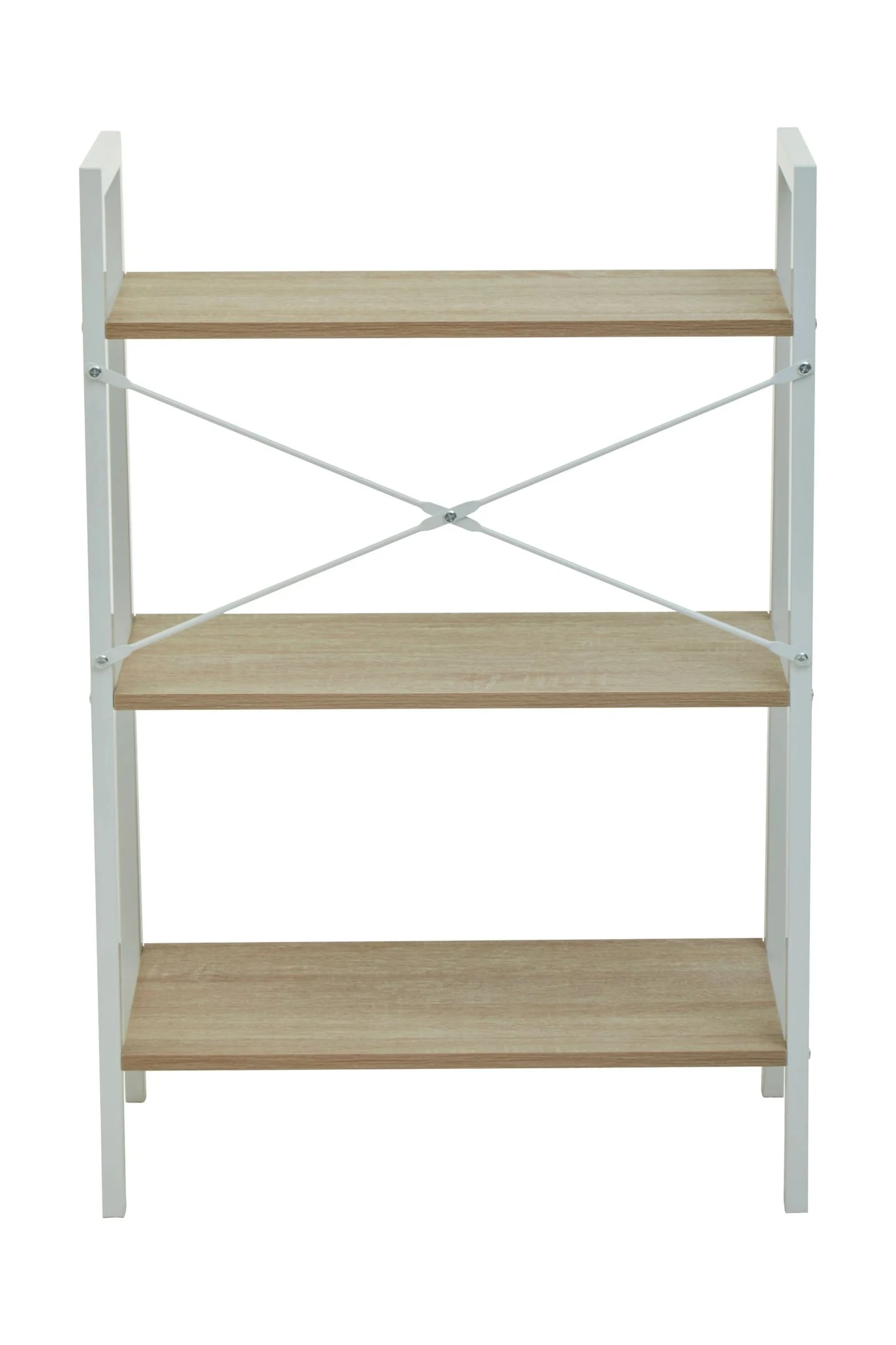 Bradbury Three Tier Natural Oak Veneer Ladder Shelf Unit - Bookcases & shelving, photo 2 of 8