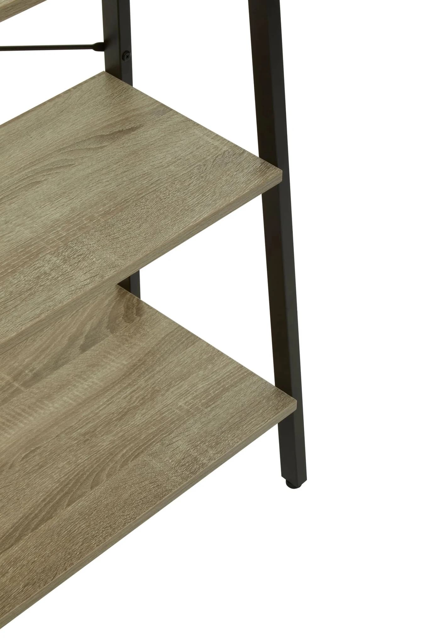Bradbury Three Tier Grey Oak Veneer Ladder Shelf Unit - Bookcases & shelving, photo 6 of 8