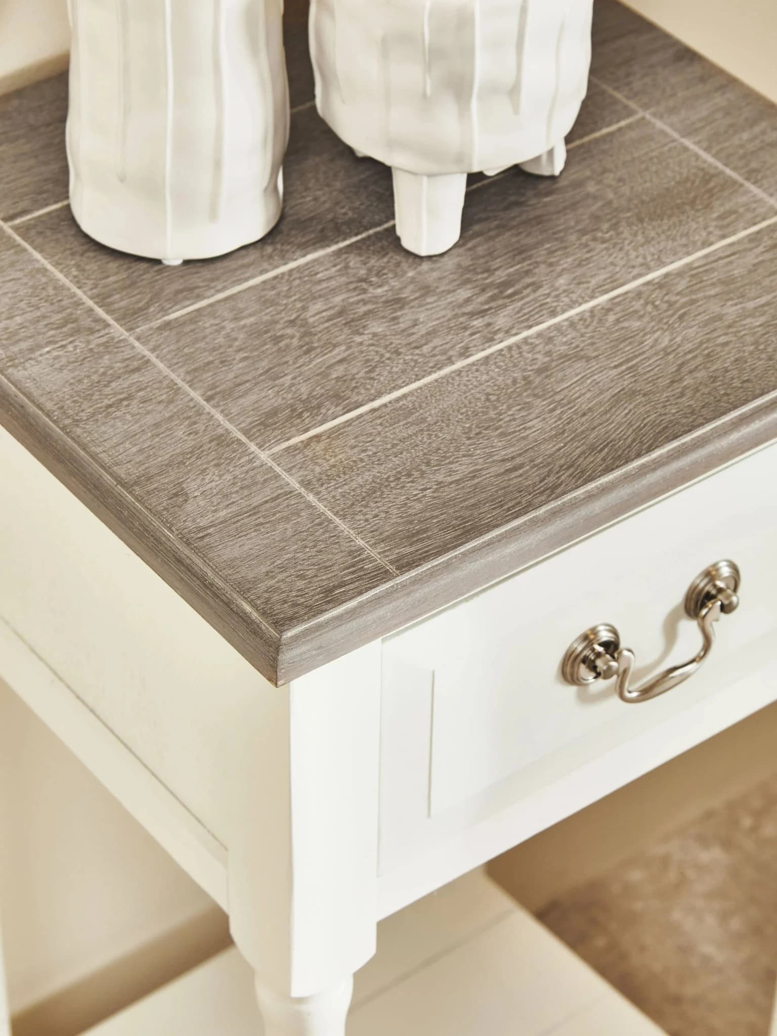 Heritage One Drawer Ivory Wooden Side Table - Tables, photo 8 of 8