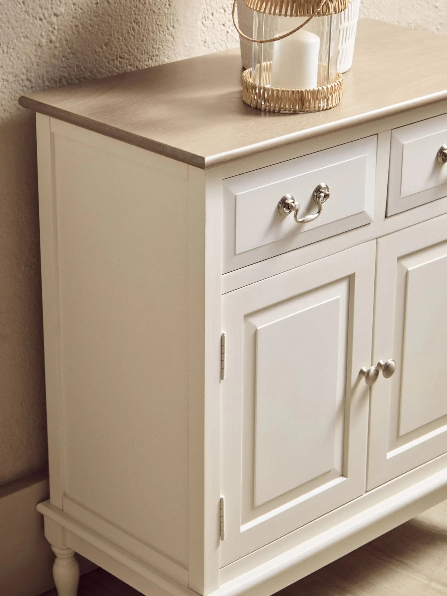 Heritage 2 Drawer White Wooden Sideboard - Bookcases & shelving, photo 4 of 8