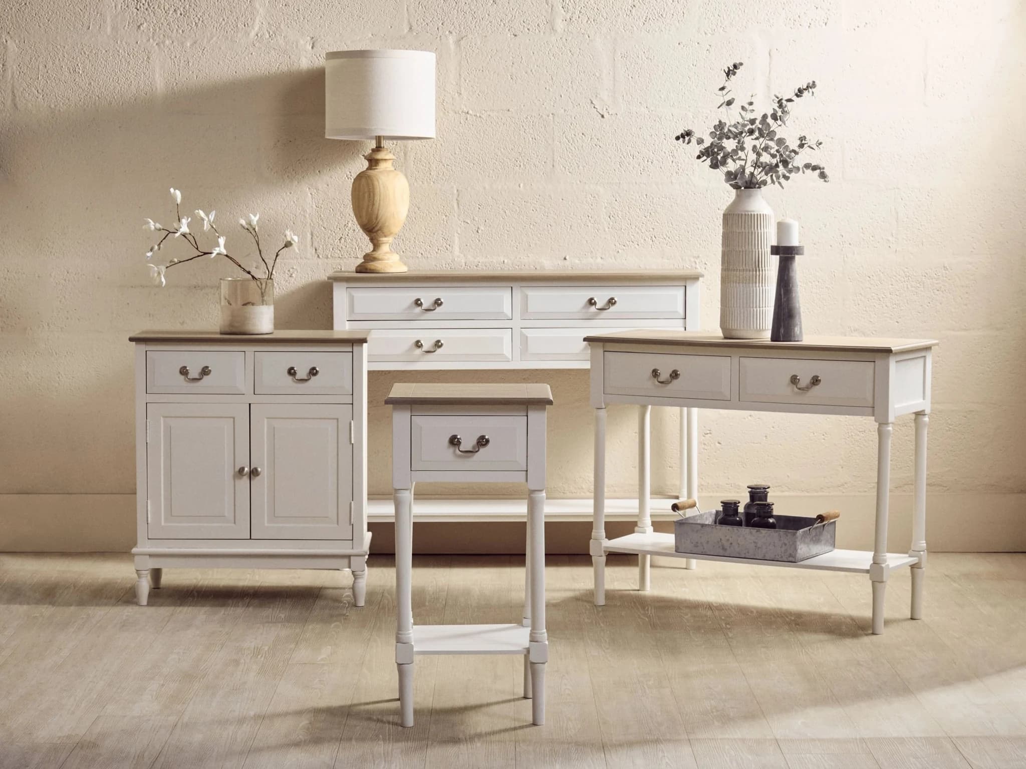 Heritage 2 Drawer White Wooden Sideboard - Bookcases & shelving, photo 2 of 8