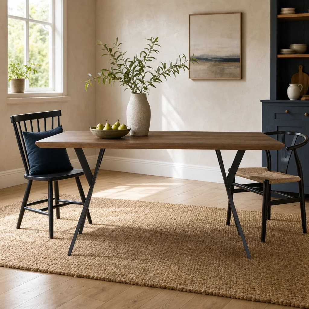 Arron Wood Effect Venner Rectangular Dining Table - Tables, photo 1 of 6