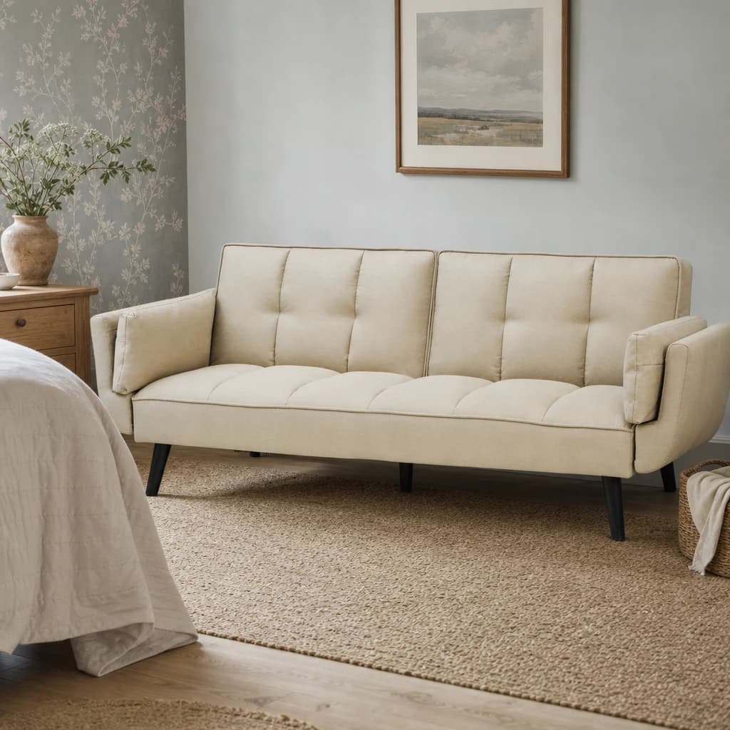 Valerie 3 Seat Beige Sofa Bed - Seating, photo 1 of 8