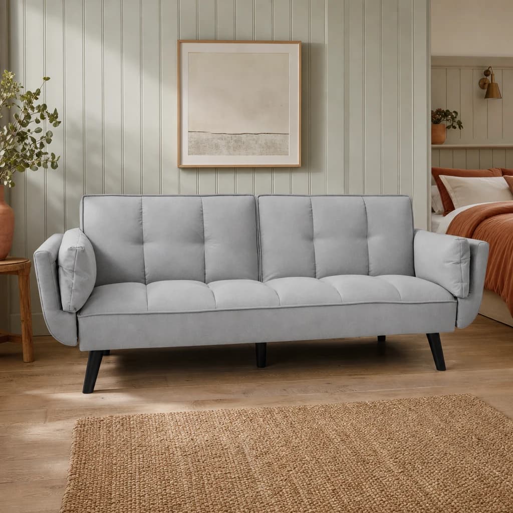 Valerie 3 Seat Light Grey Sofa Bed - Seating, photo 1 of 8