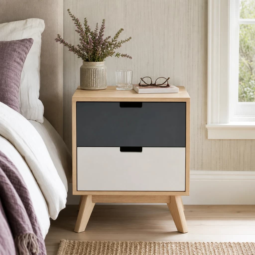 Watson 2 Drawer Bedside Table - Tables, photo 1 of 8