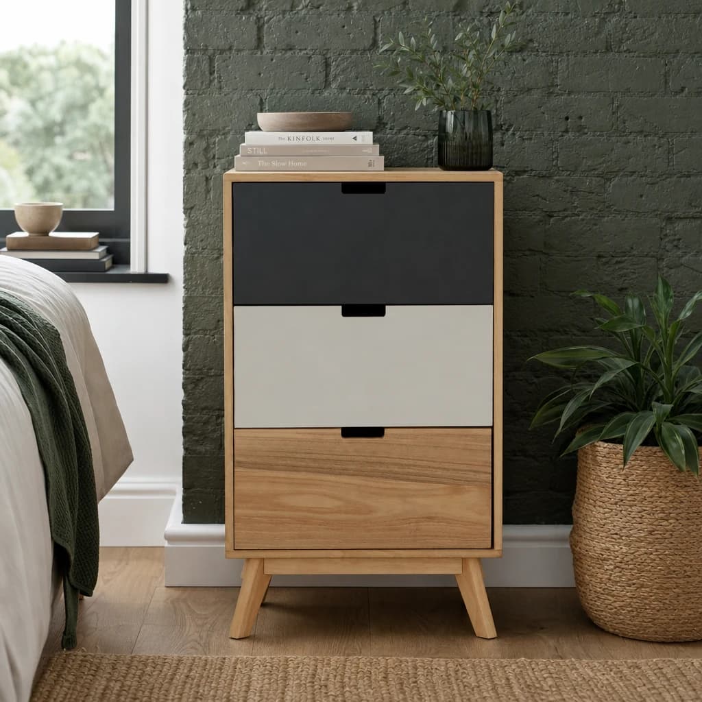 Watson Tri Colour Chest of 3 Drawers - Tables, photo 1 of 8