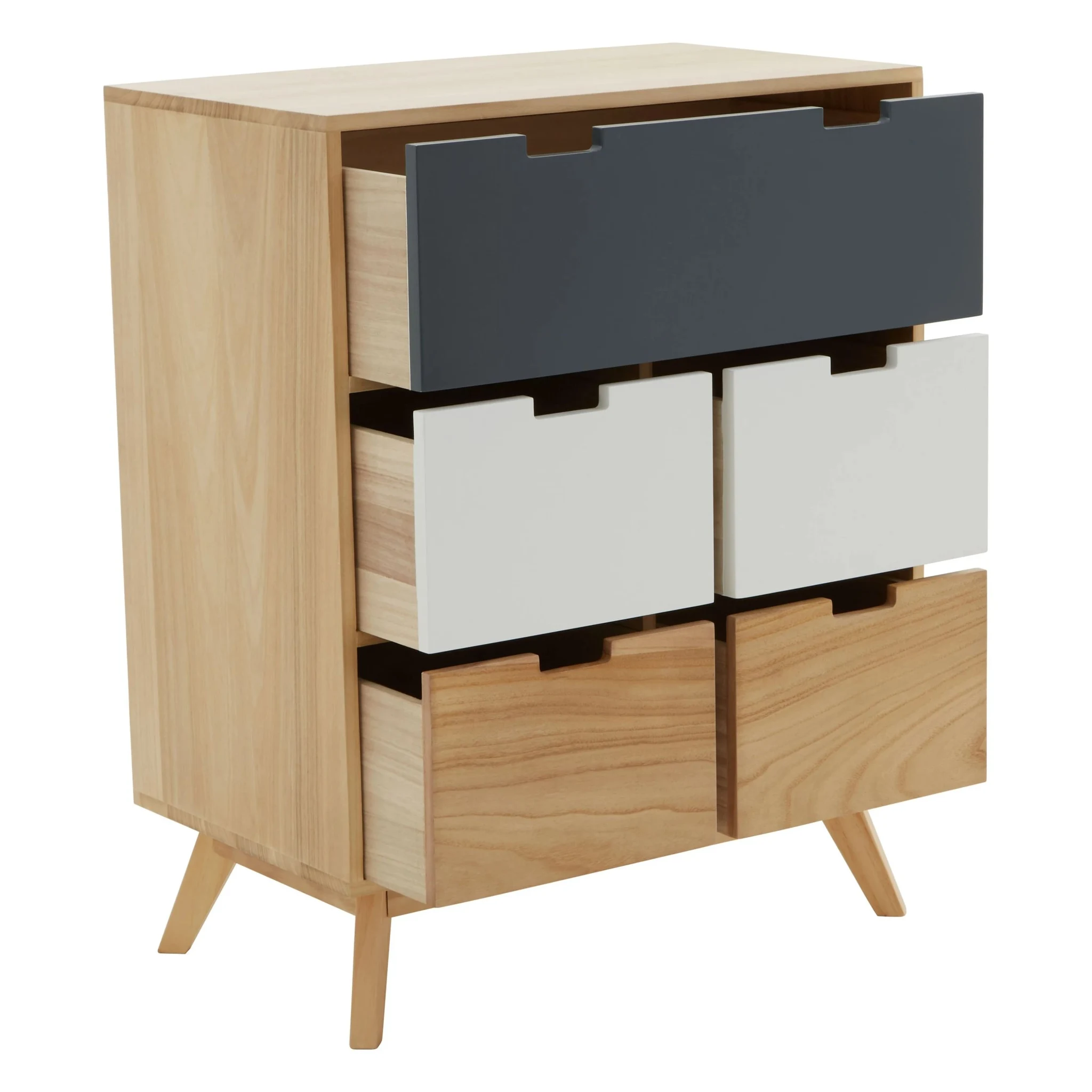 Watson Tri Colour Chest of Five Drawers - Furniture, photo 5 of 8