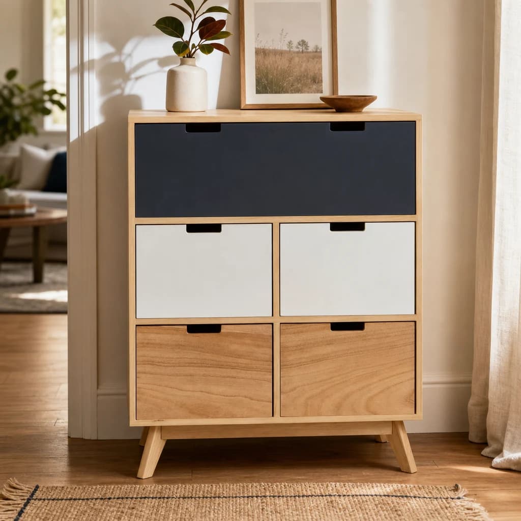 Watson Tri Colour Chest of Five Drawers - Furniture, photo 1 of 8