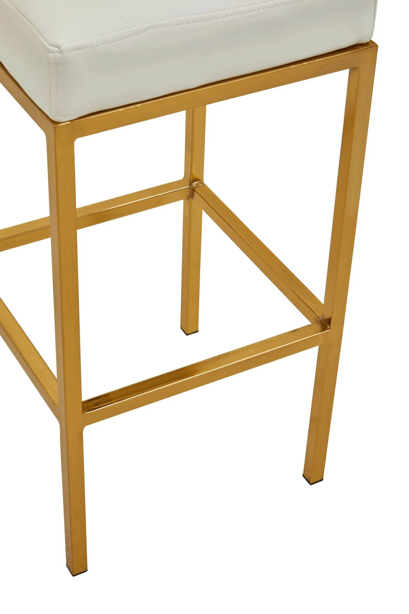 Baina White And Gold Finish Bar Stool - Seating, photo 5 of 6