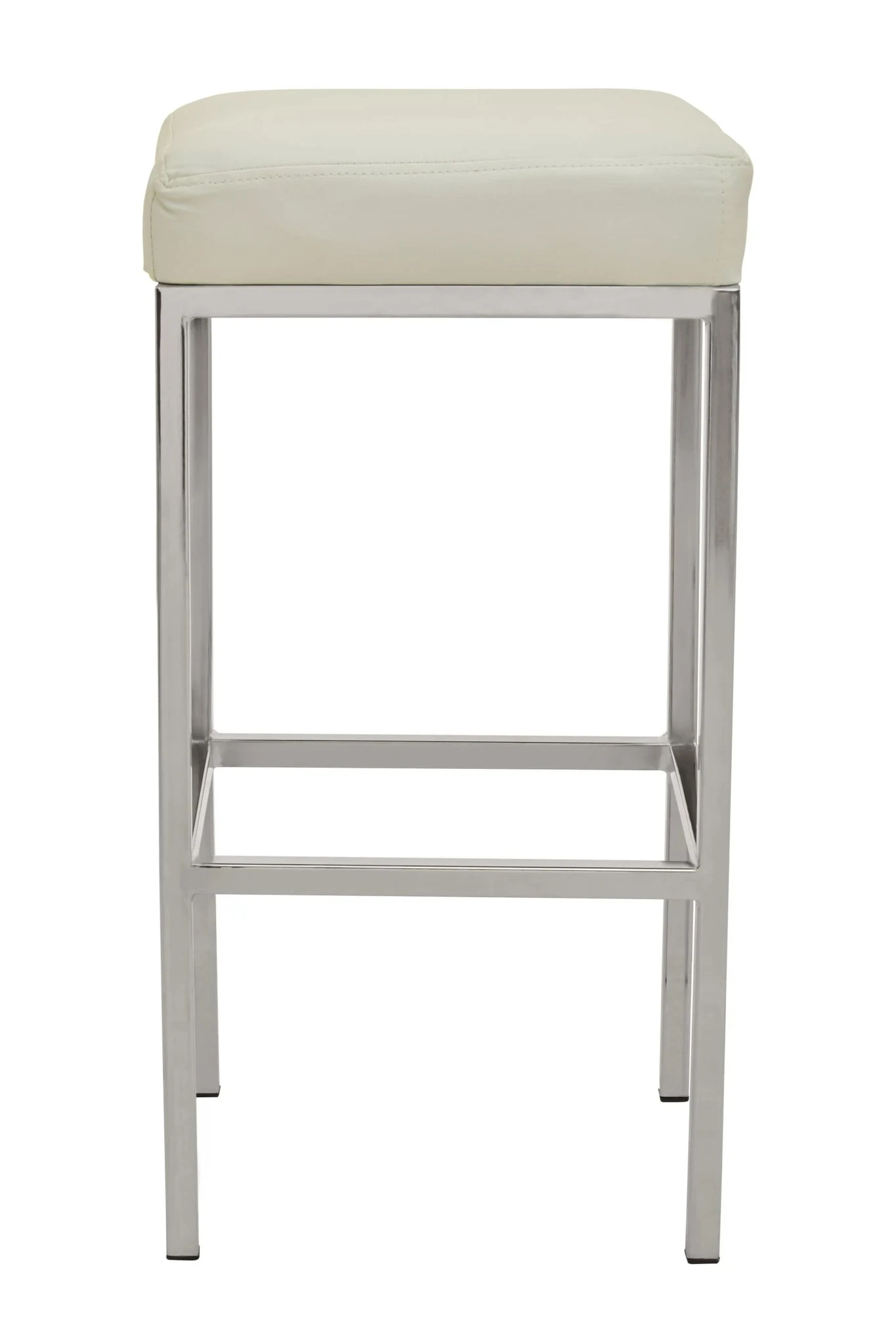 Baina White And Chrome Finish Bar Stool - Seating, photo 3 of 6