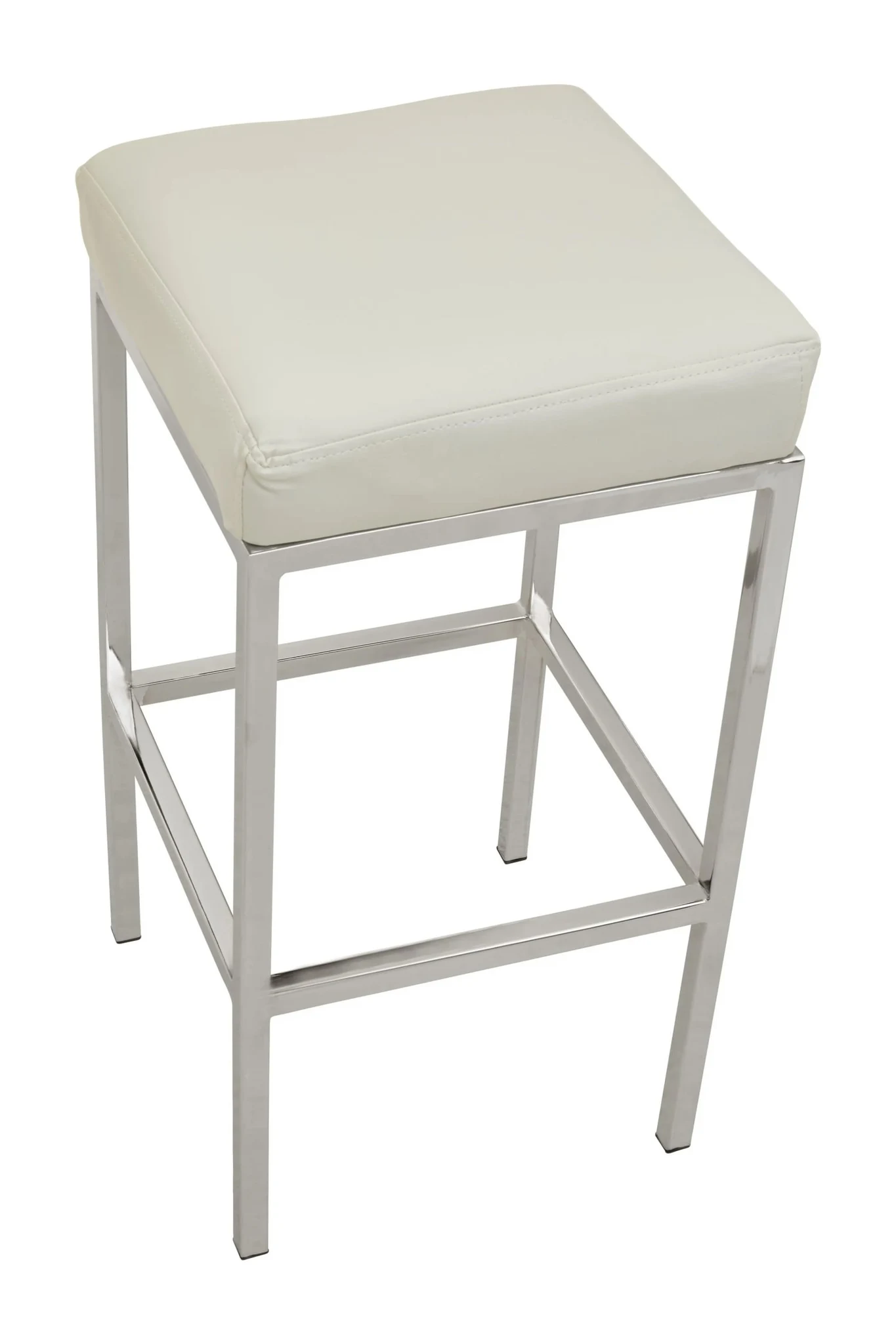 Baina White And Chrome Finish Bar Stool - Seating, photo 2 of 6