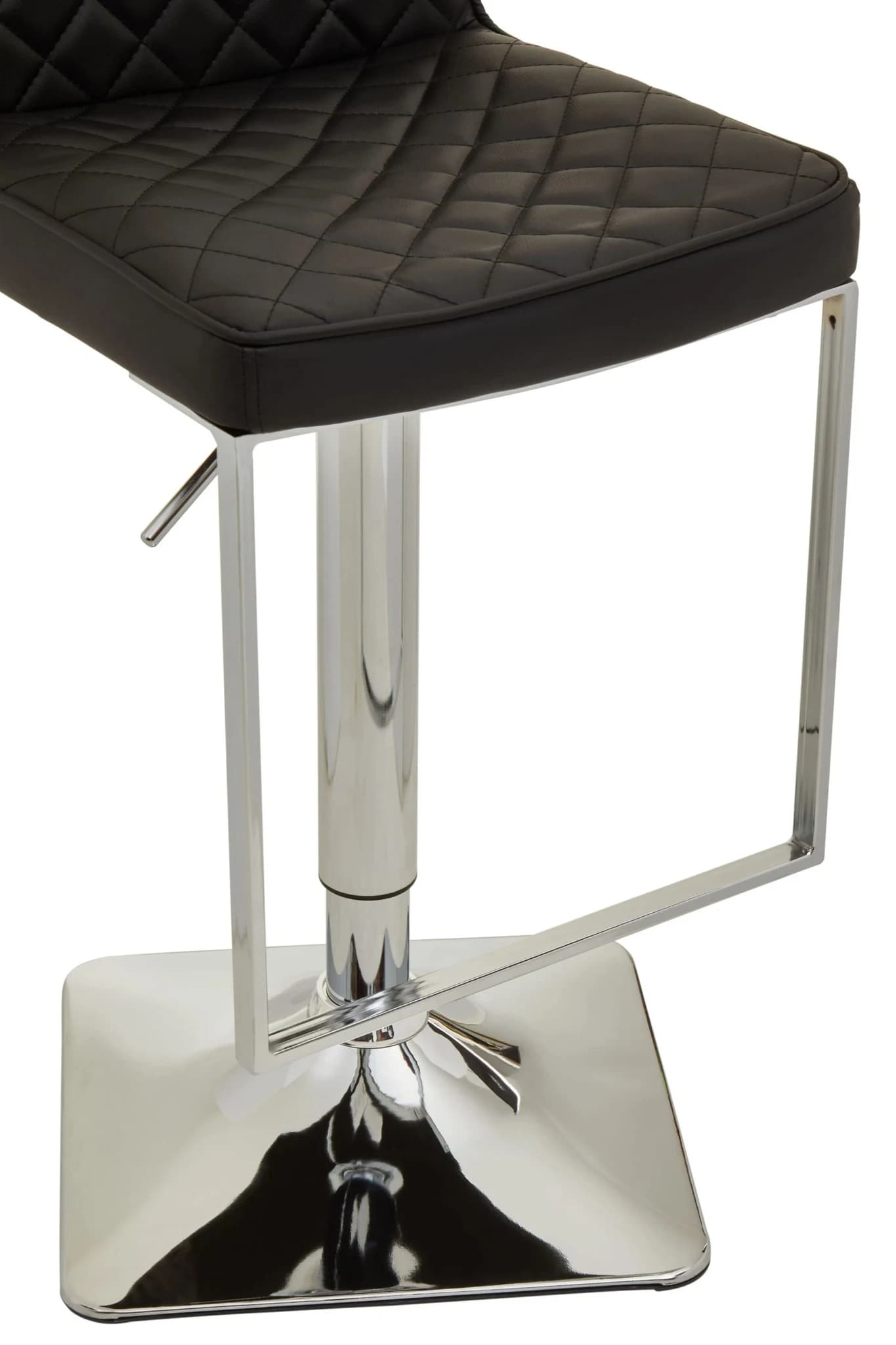 Baina Black And chrome Bar Stool With Square Base - Seating, photo 6 of 7