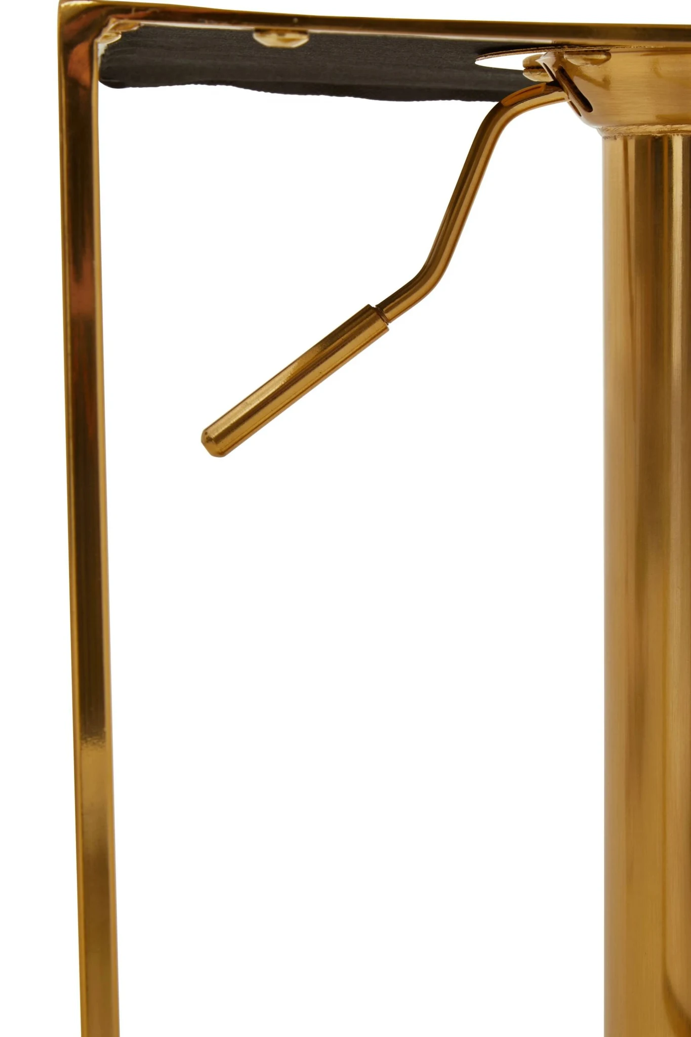Baina White And Gold Bar Stool With Square Base - Seating, photo 5 of 8
