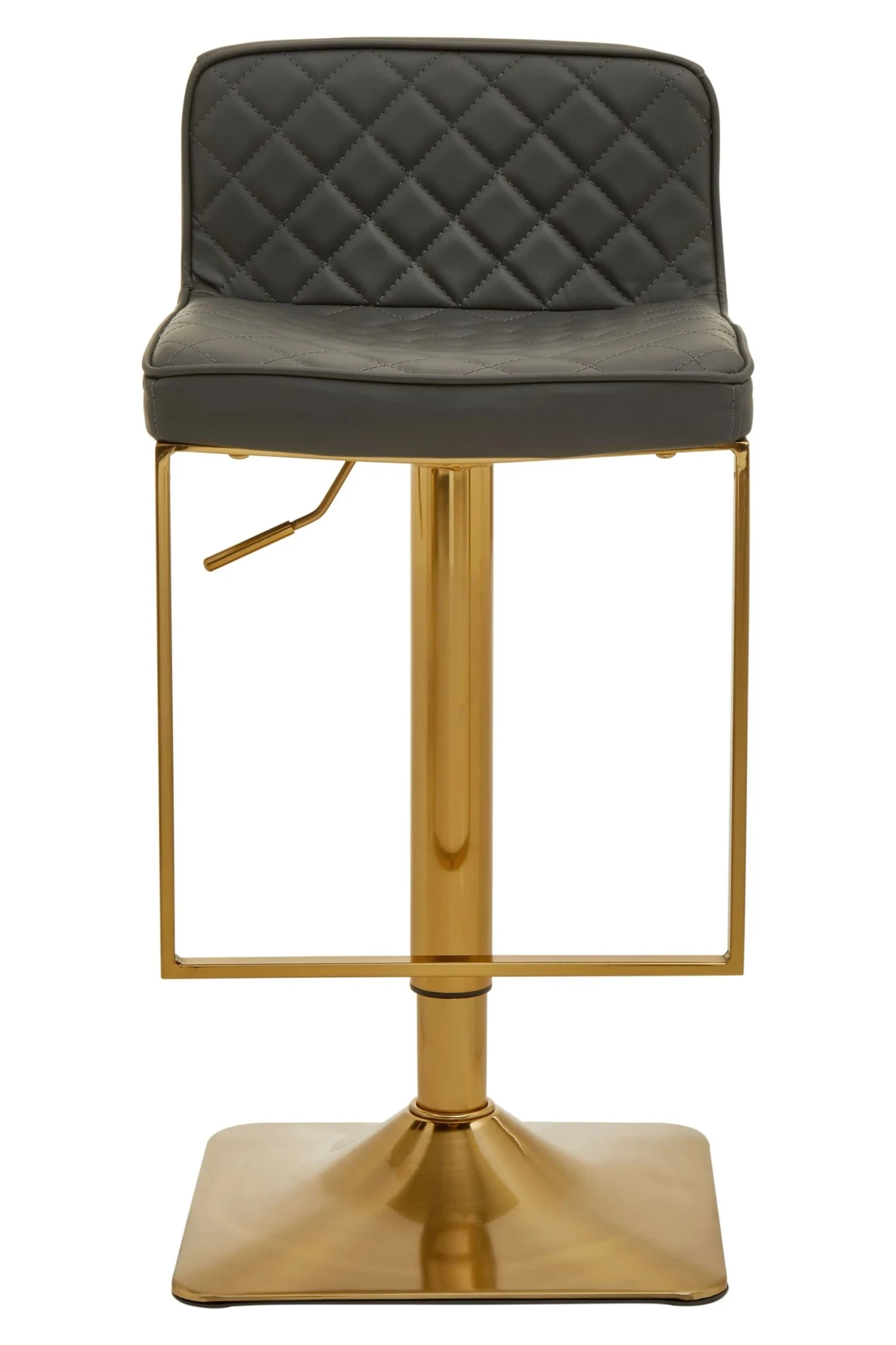 Baina Dark Grey And Gold Square Base Bar Stool - Seating, photo 4 of 8