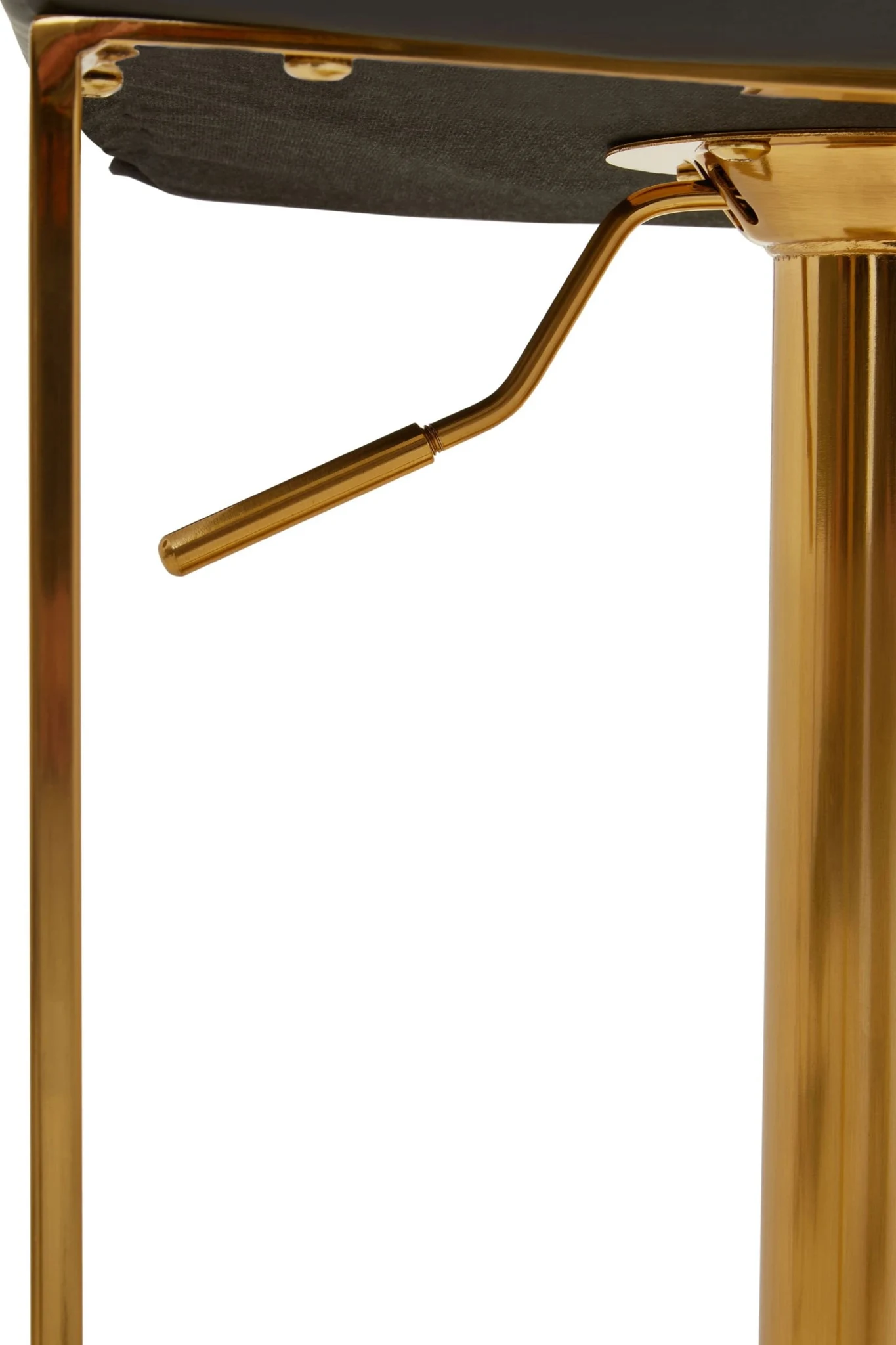 Baina Dark Grey And Gold Square Base Bar Stool - Seating, photo 5 of 8