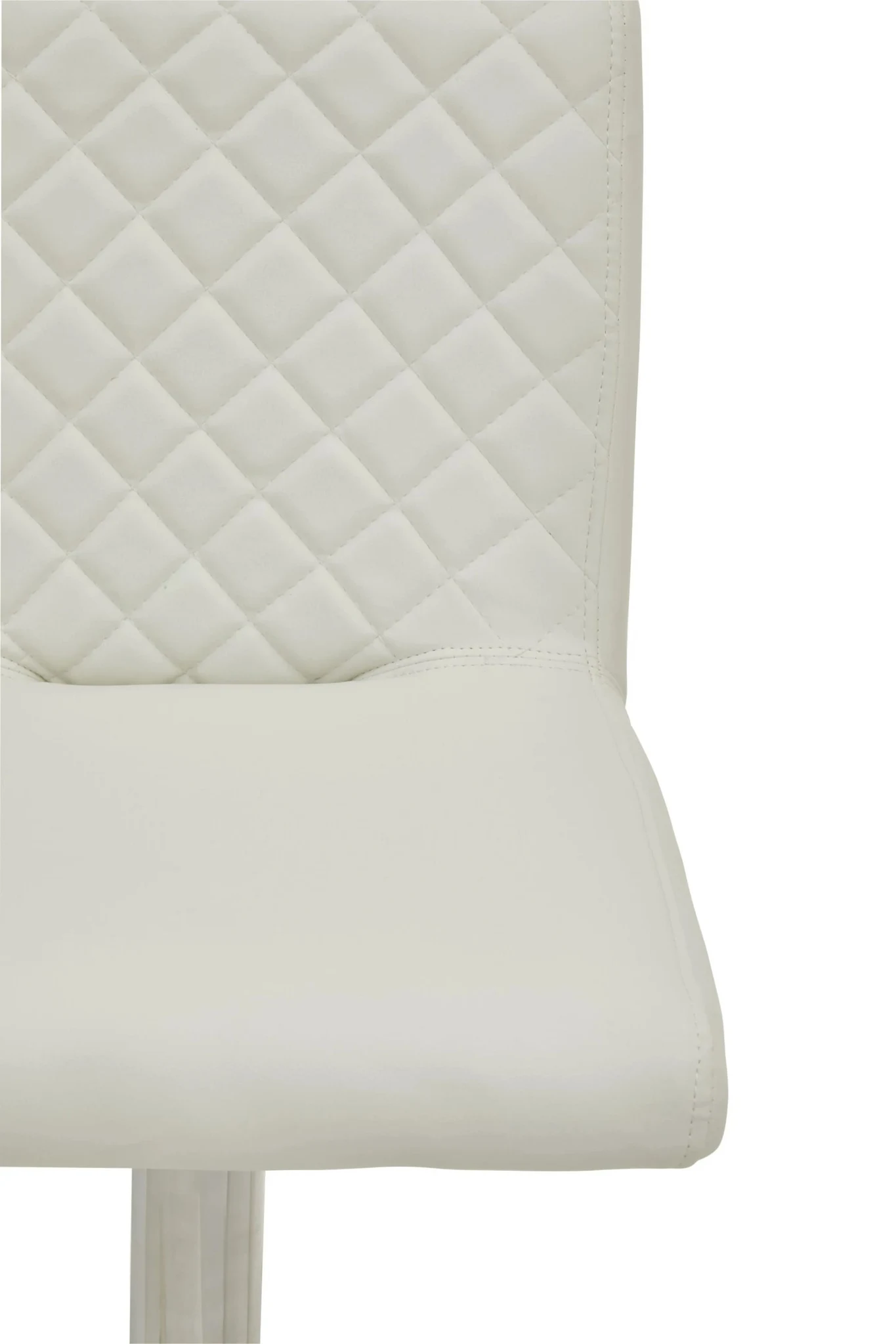 Baina White And Chrome Bar Stool With Round Base - Seating, photo 6 of 8