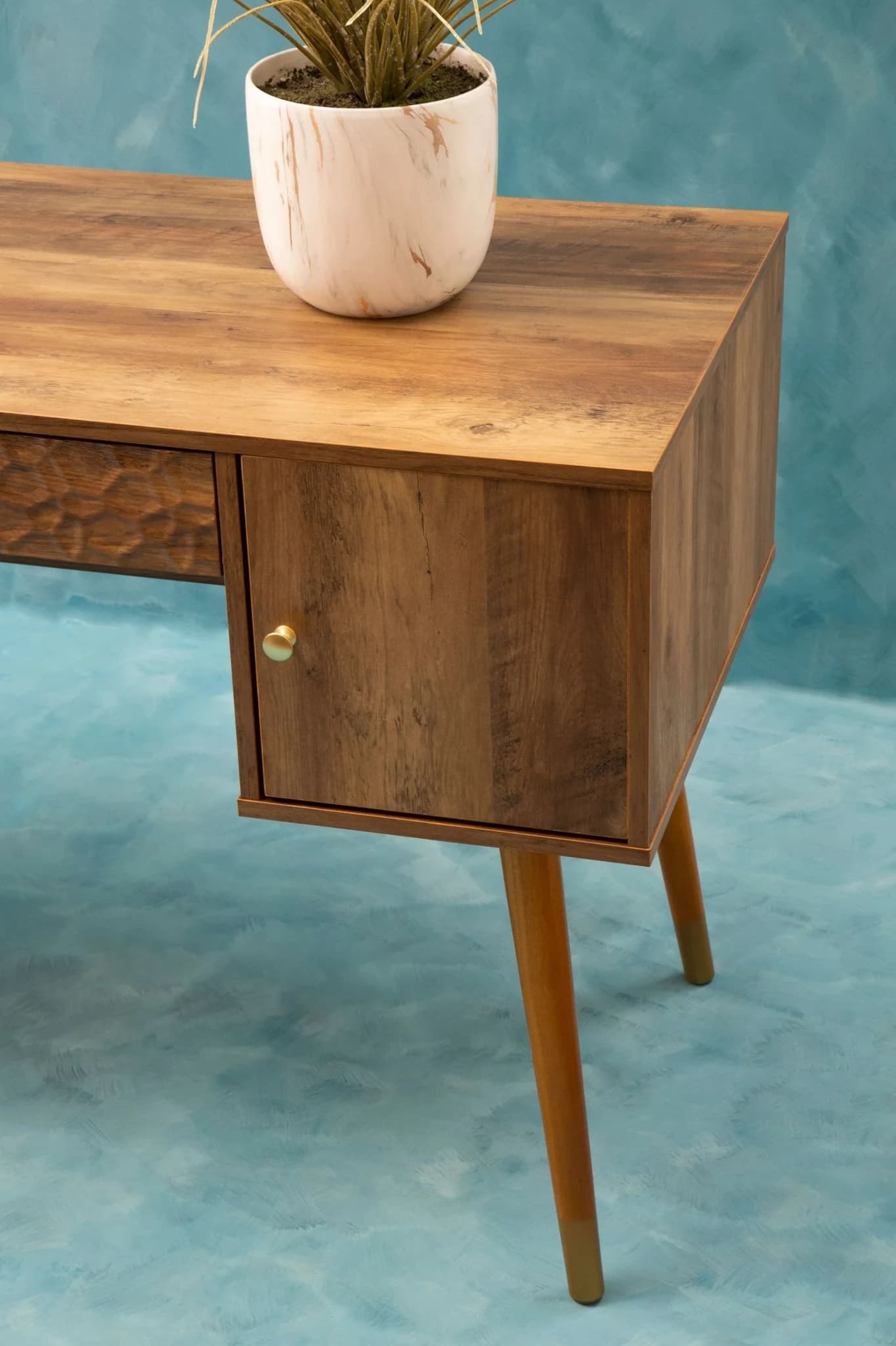 Frida Wood Veneer Desk with Storage - Tables, photo 8 of 8