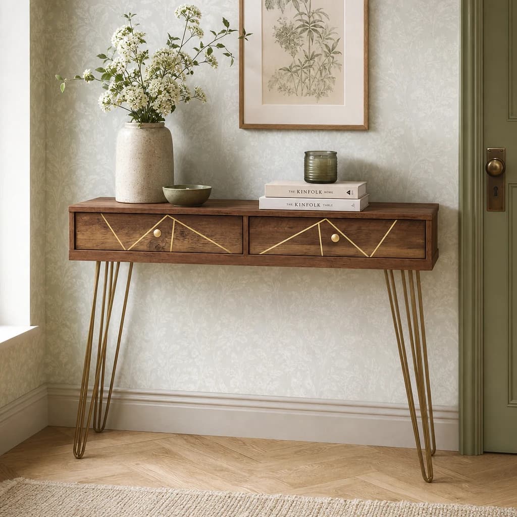 Flori Console Table with 2 Drawers - Tables, photo 1 of 8
