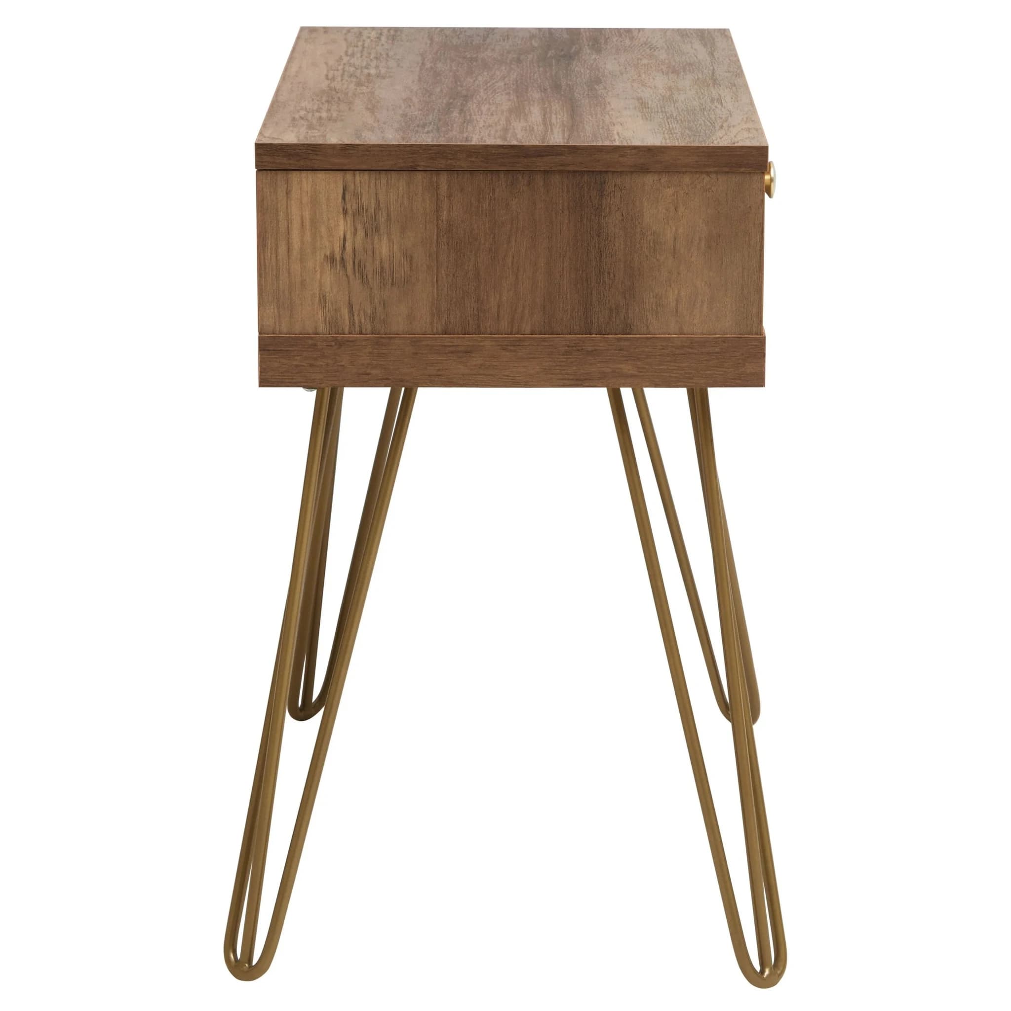 Flori 1 Drawer Draw Side Table with Hairpin Legs - Tables, photo 7 of 8