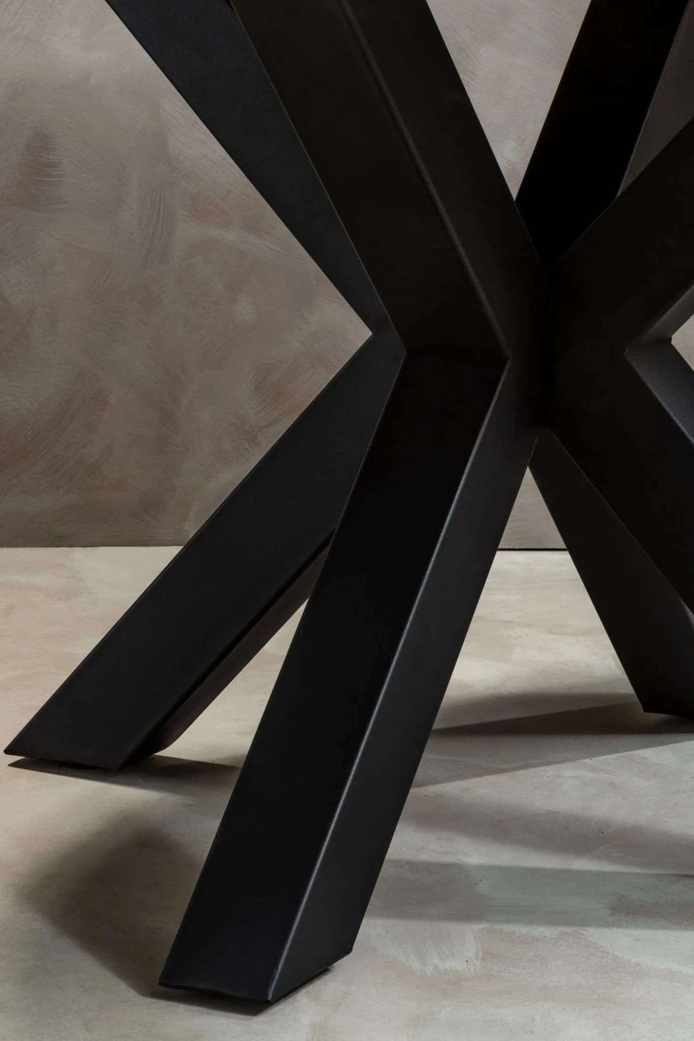 Salford Wood Veneer Round Dining Table With Black Metal Legs - Tables, photo 2 of 8