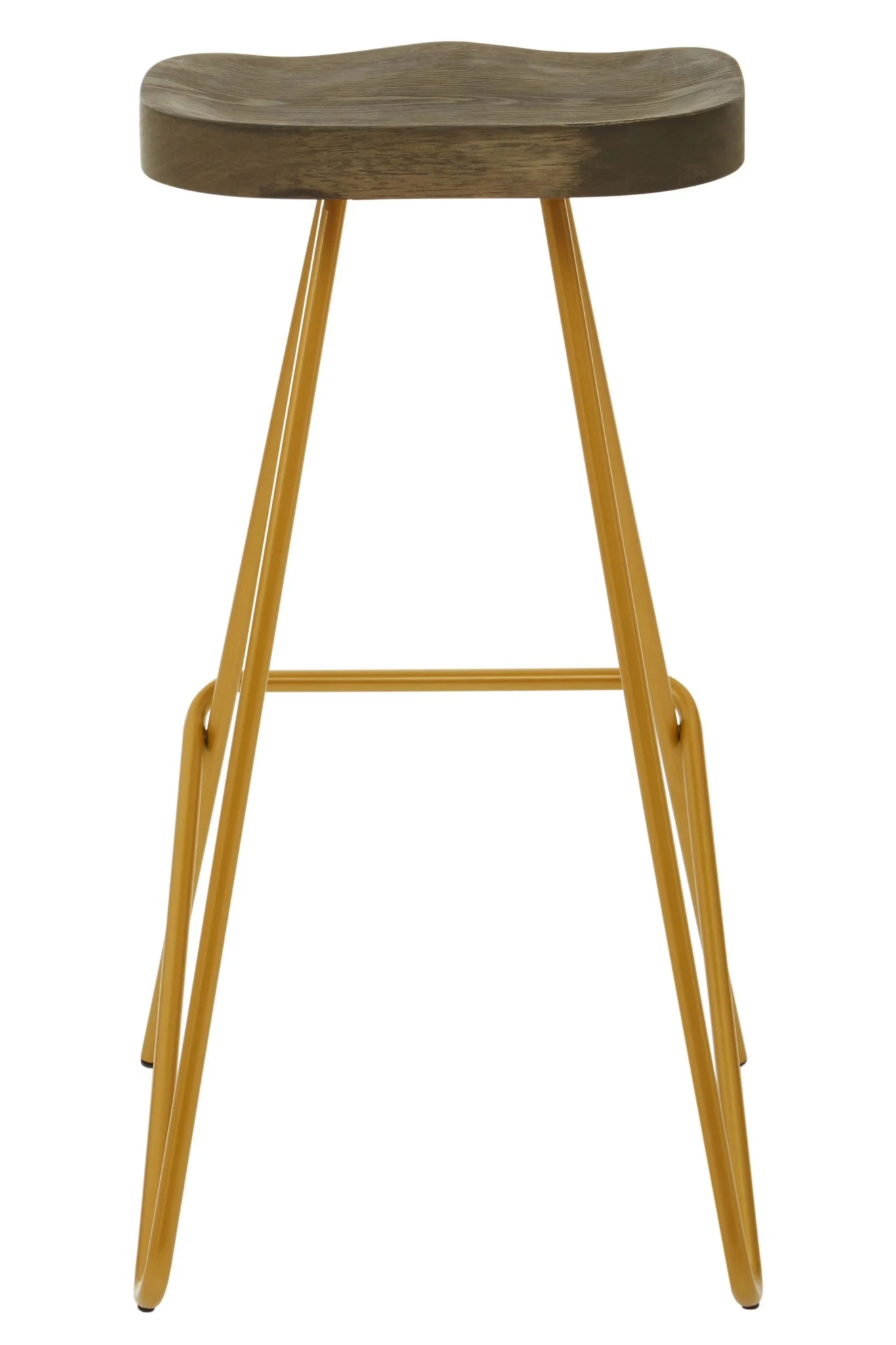 District Elm Wood Bar Stool With Metal Legs - Seating, photo 7 of 8