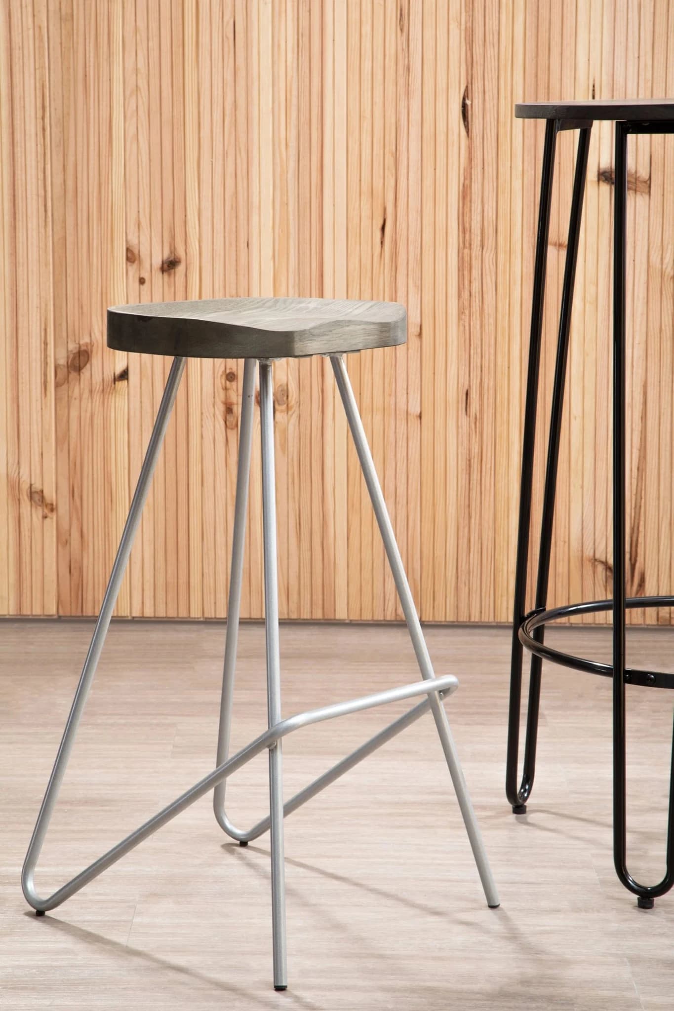 District Silver Metal Frame Bar Stool - Seating, photo 6 of 8