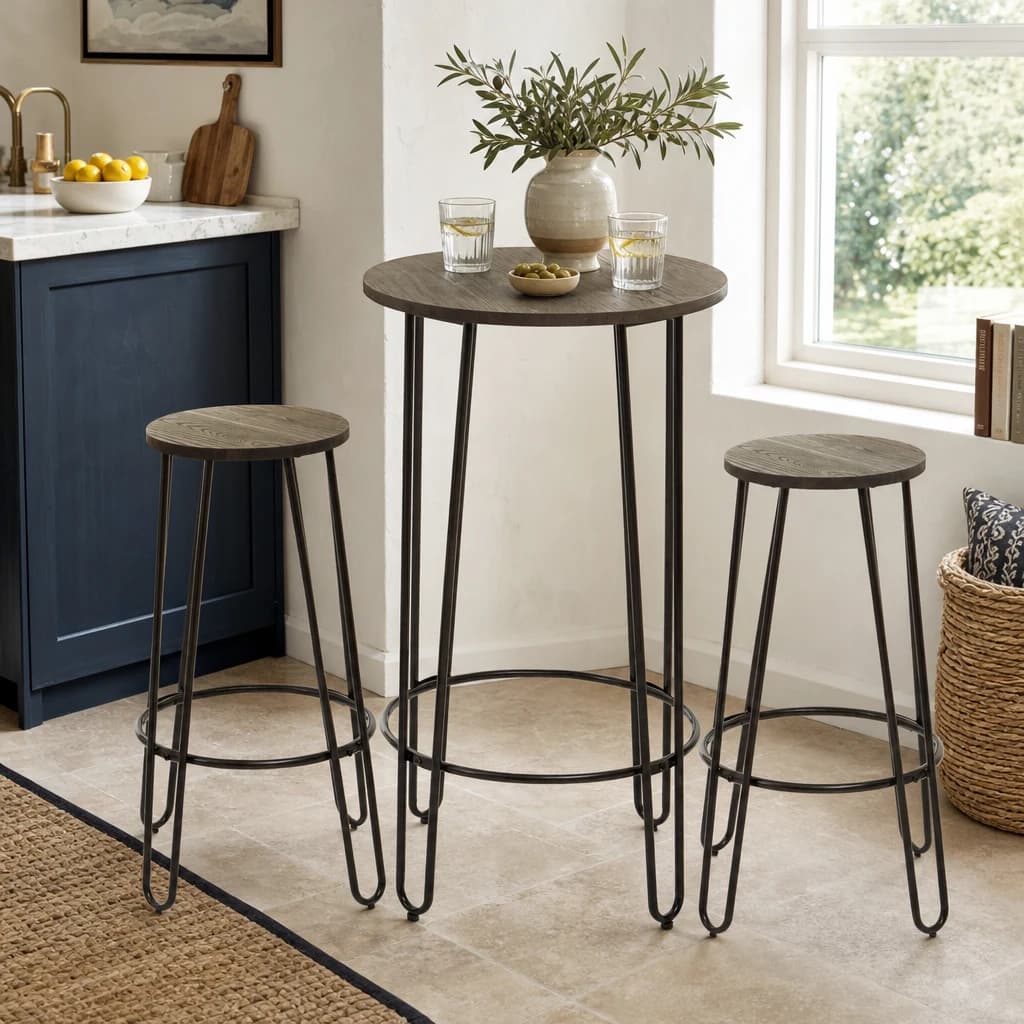 District 3 Piece Bar Table And Stool Set - Seating, photo 1 of 8