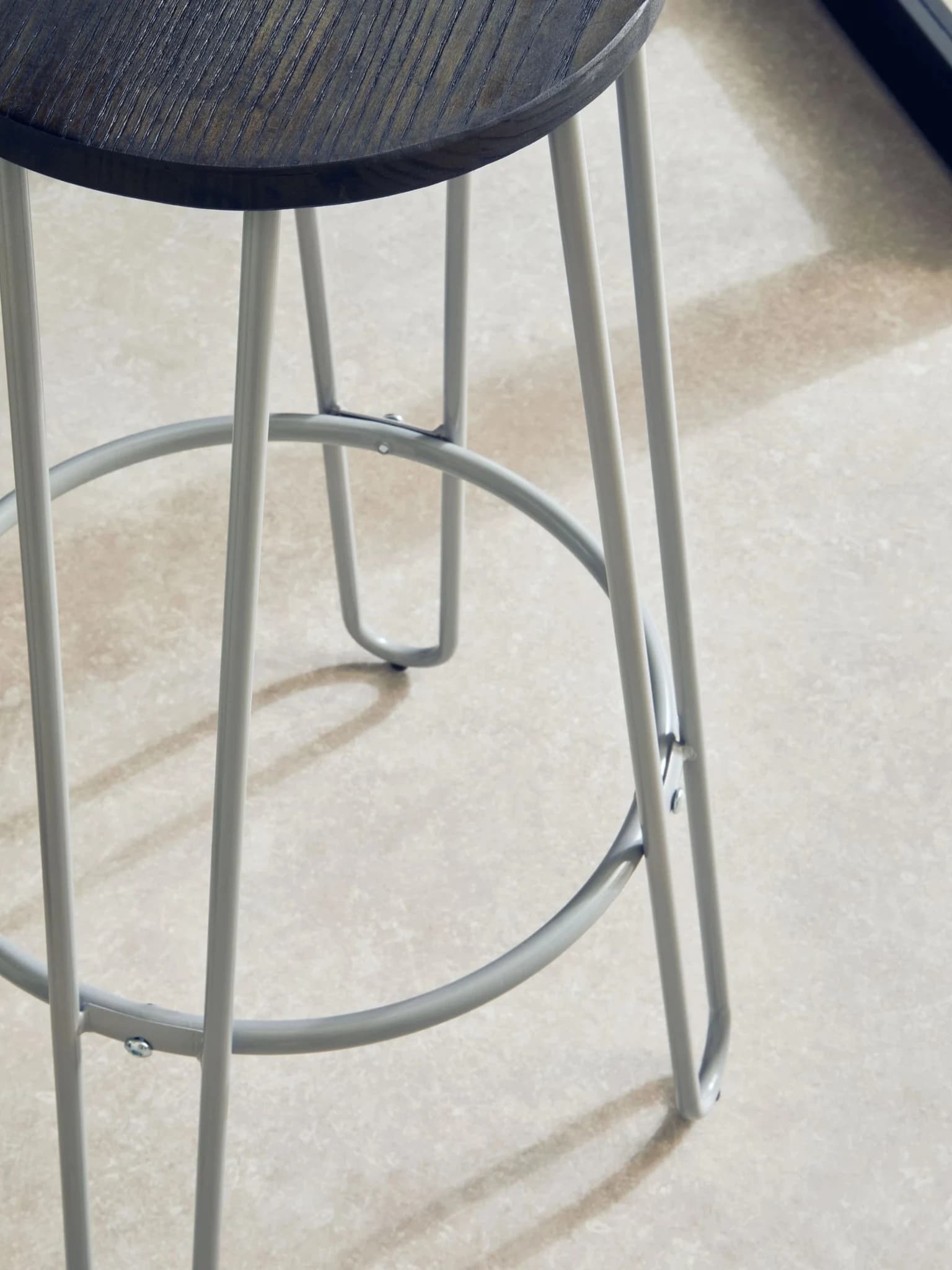 District Grey Finish Metal Frame Bar Stool - Seating, photo 2 of 6