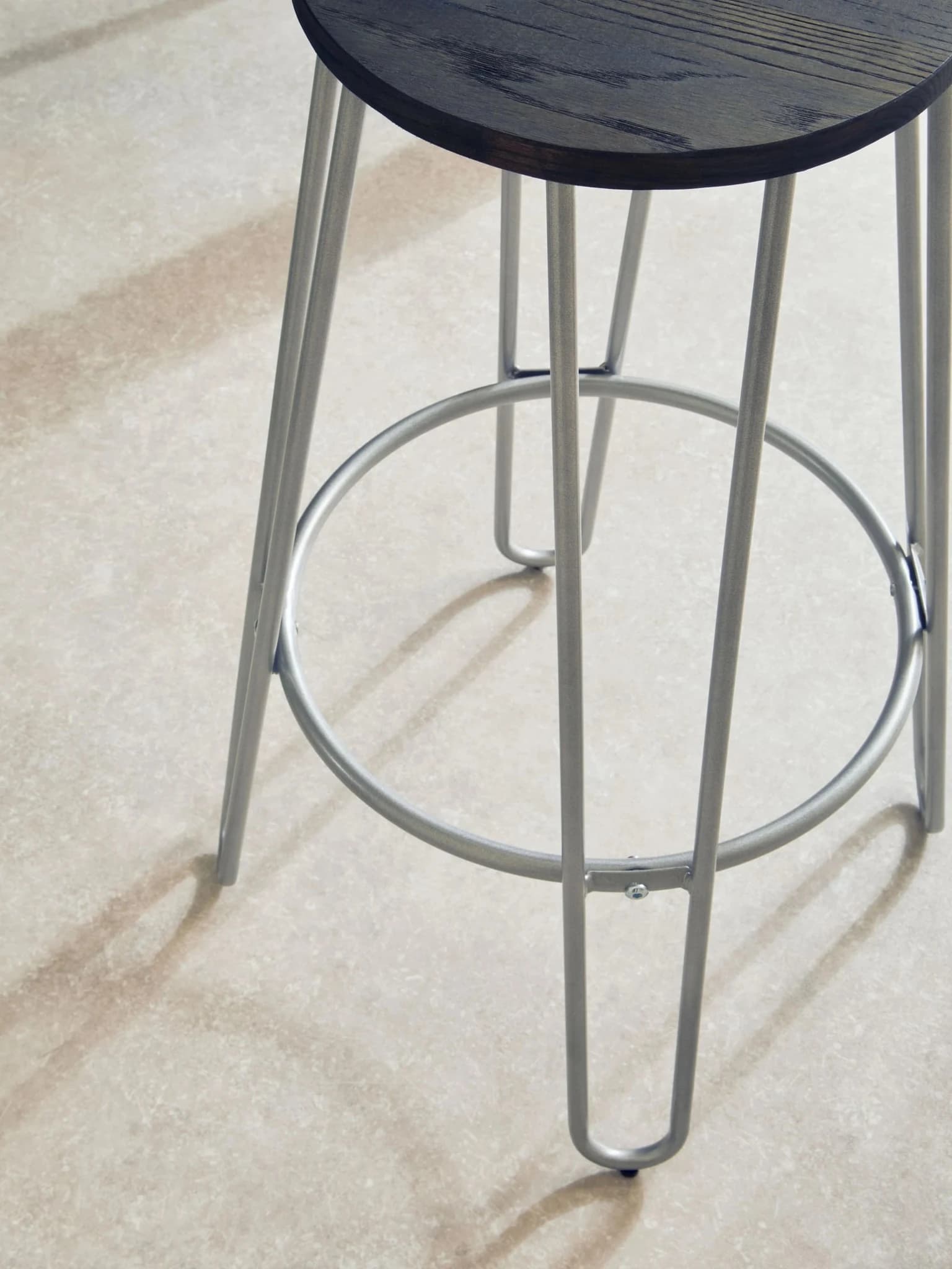 District Barstool with Silver Metal Legs - Seating, photo 2 of 6