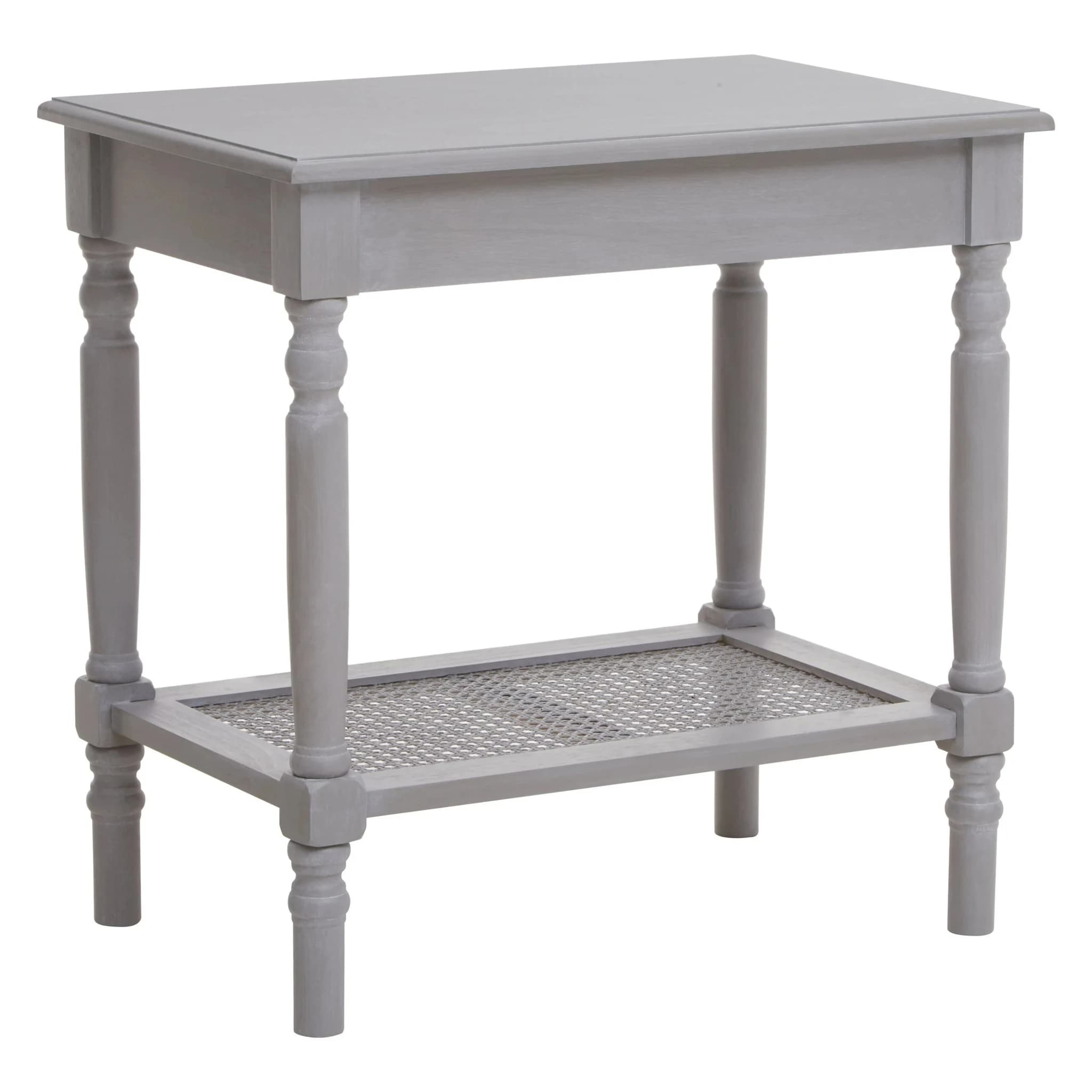 Heritage Grey Wash Wooden Side Table with Lower Shelf - Bookcases & shelving, photo 7 of 8