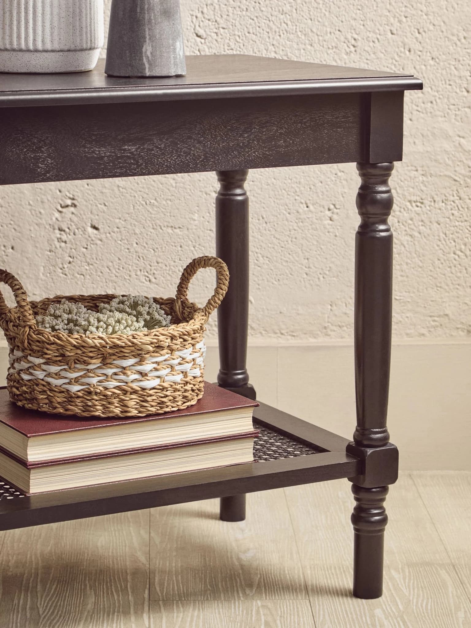 Heritage Black Wooden Side Table with Lower Shelf - Bookcases & shelving, photo 3 of 8