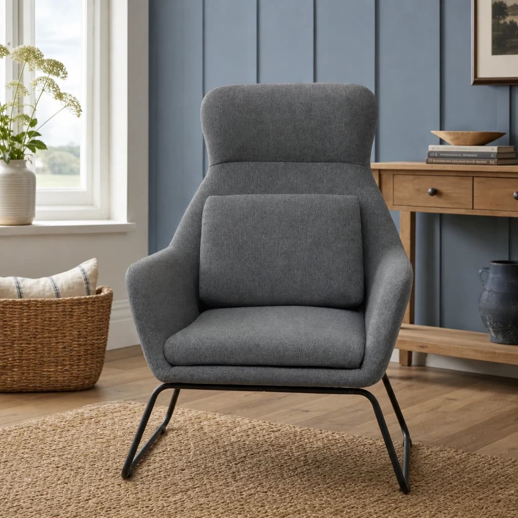 Stockholm Grey Fabric Chair - Seating, photo 1 of 8