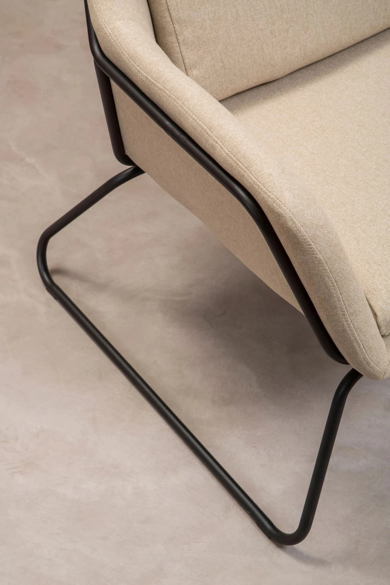 Stockholm Natural Chair With Black Metal Frame - Seating, photo 8 of 8