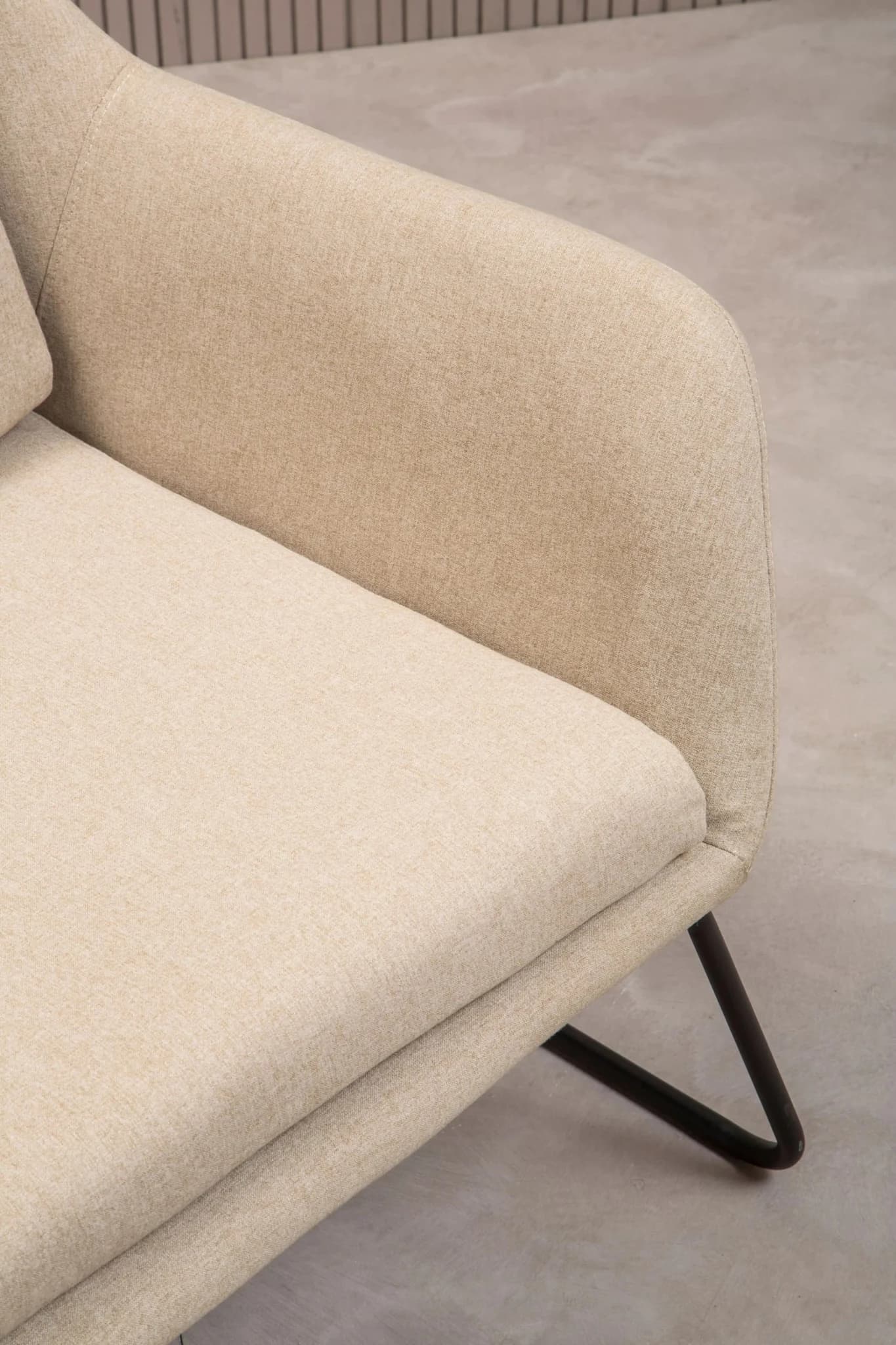 Stockholm Natural Chair With Black Metal Frame - Seating, photo 7 of 8