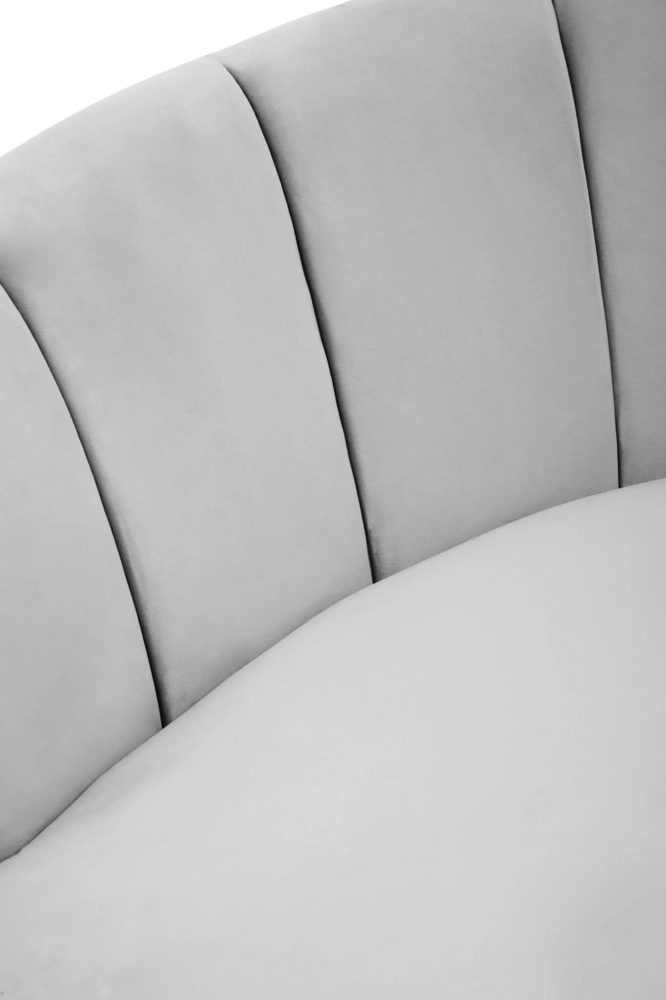 Hasna Three Seat Grey Velvet Sofa - Seating, photo 6 of 7