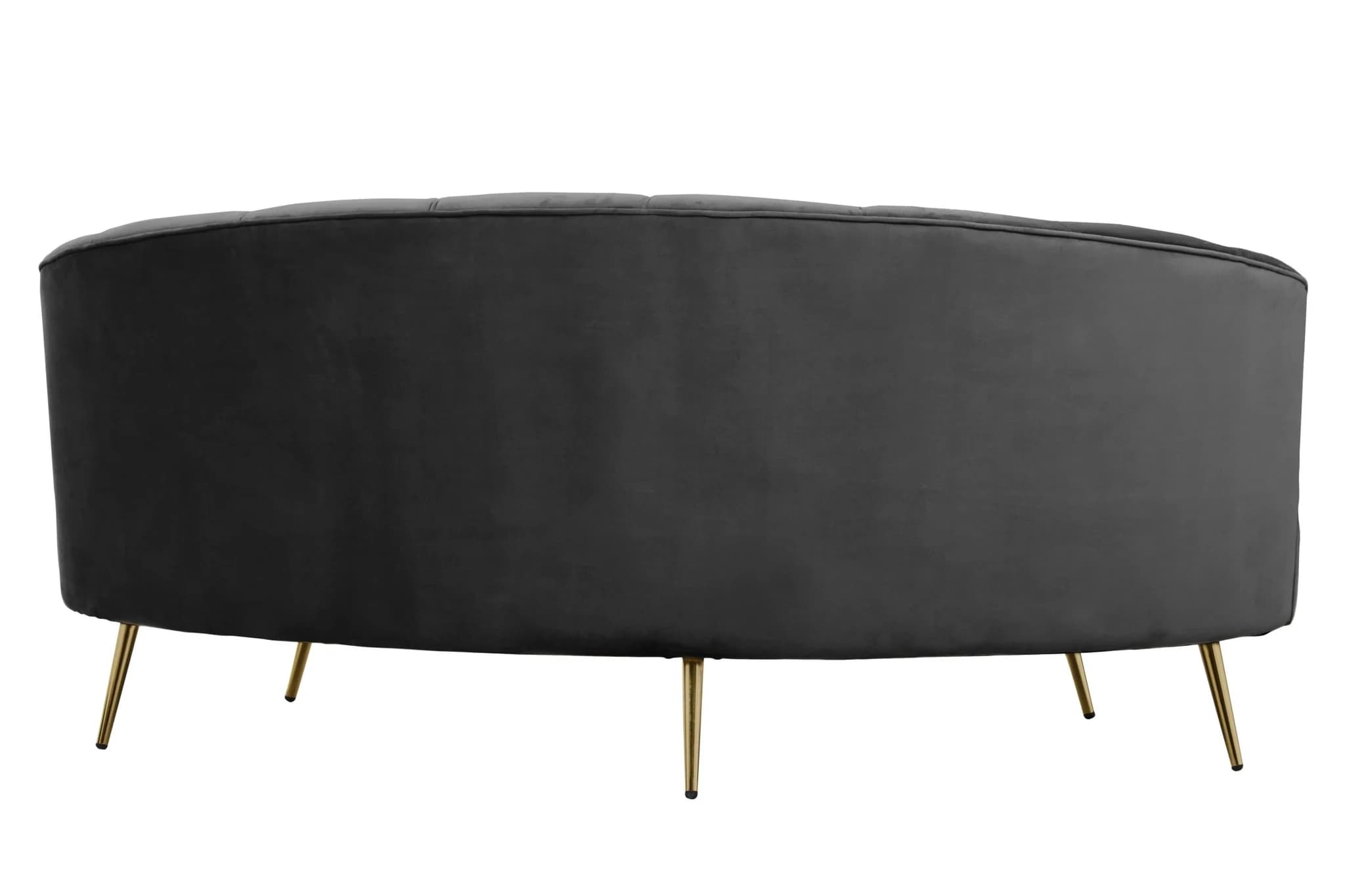 Hasna Three Seat Black Velvet Sofa - Seating, photo 2 of 7