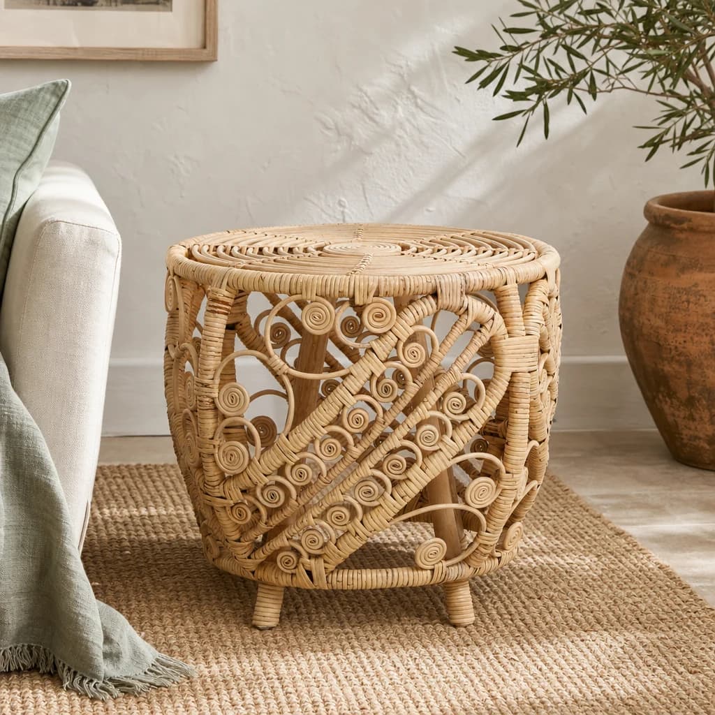 Mataram Large Natural Rattan Table
